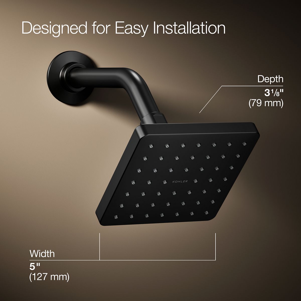 KOHLER K-24805-G-BL Fixed-Showerhead - View #3