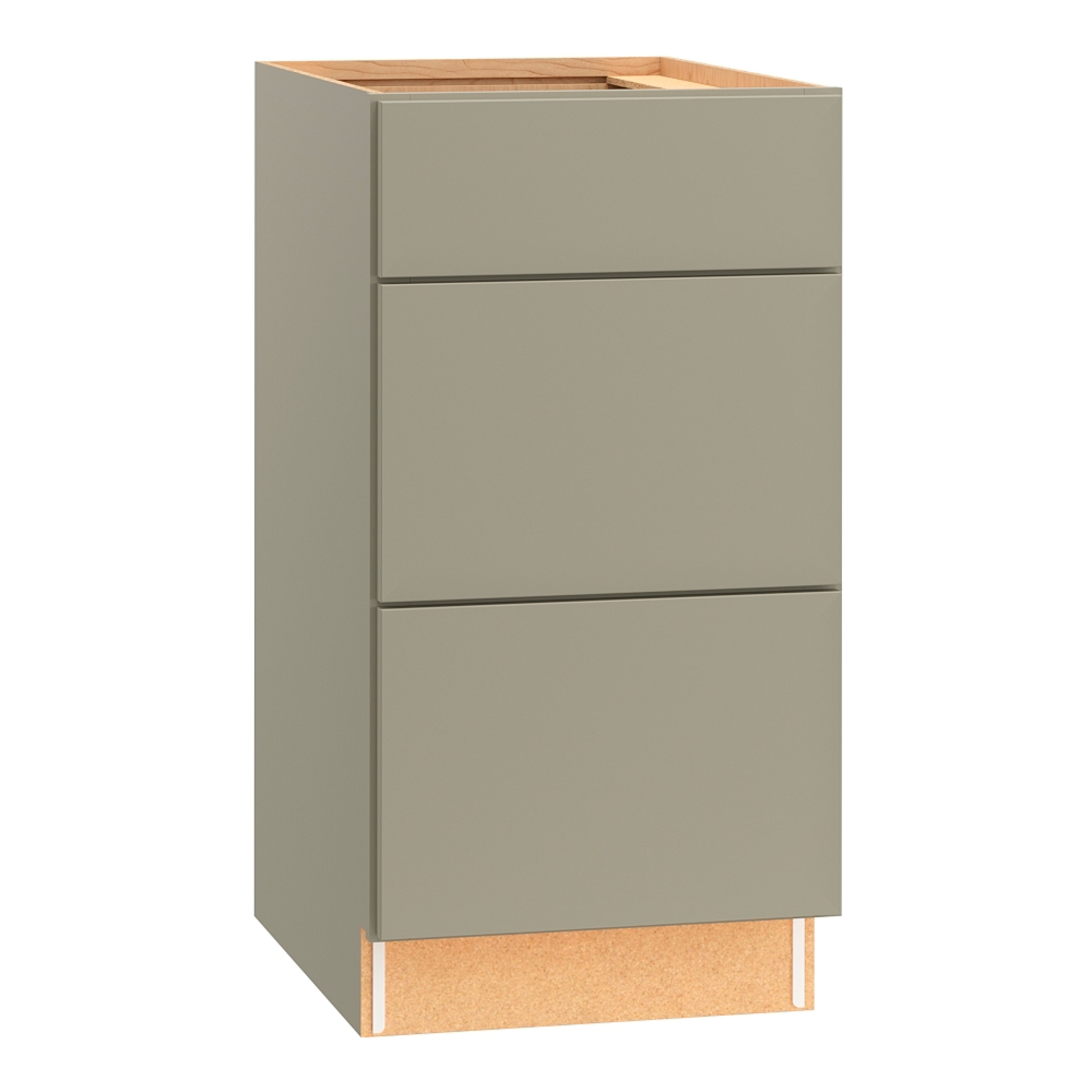 Diamond NOW G15 DB18 Wintucket 18-in W x 35-in H x 23.75-in D Cloud Gray 3 -Drawers Drawer Base Fully assembled Cabinet (Recessed Panel