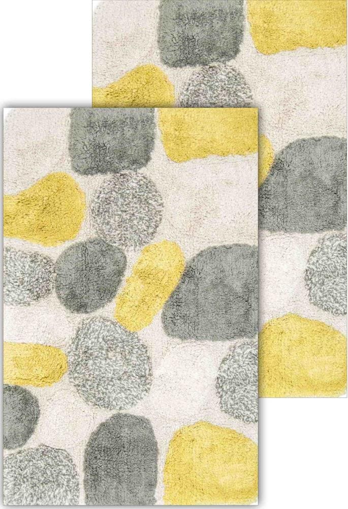 Chesapeake 2 Piece Pebbles Bath Rug Set Grey