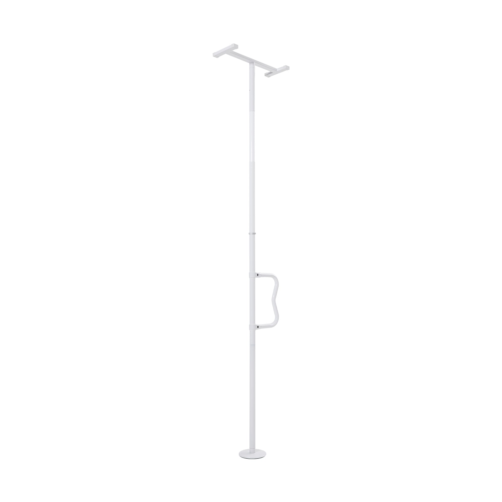 VELMONT INC Floor to Ceiling Transfer Pole Tension Mounted Grab Bar 300 Lbs Capacity Adjustable 7 to 10 Foot Ceilings White #LVLGIA1657