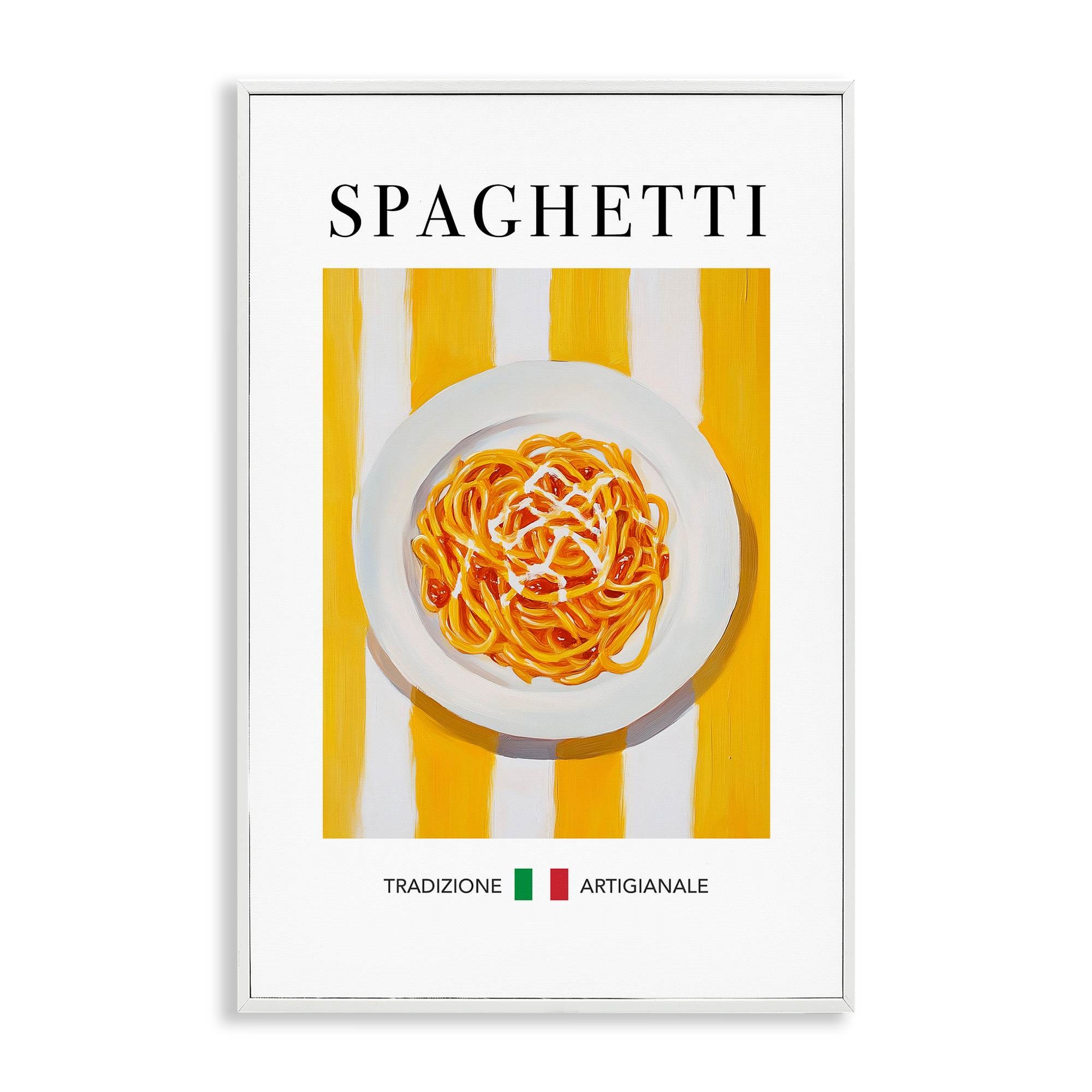 Stupell Industries BT-226-WFR-20X30 Traditional Spaghetti Pasta White Framed Giclee Art By Andreas Magnusson 20 x 30