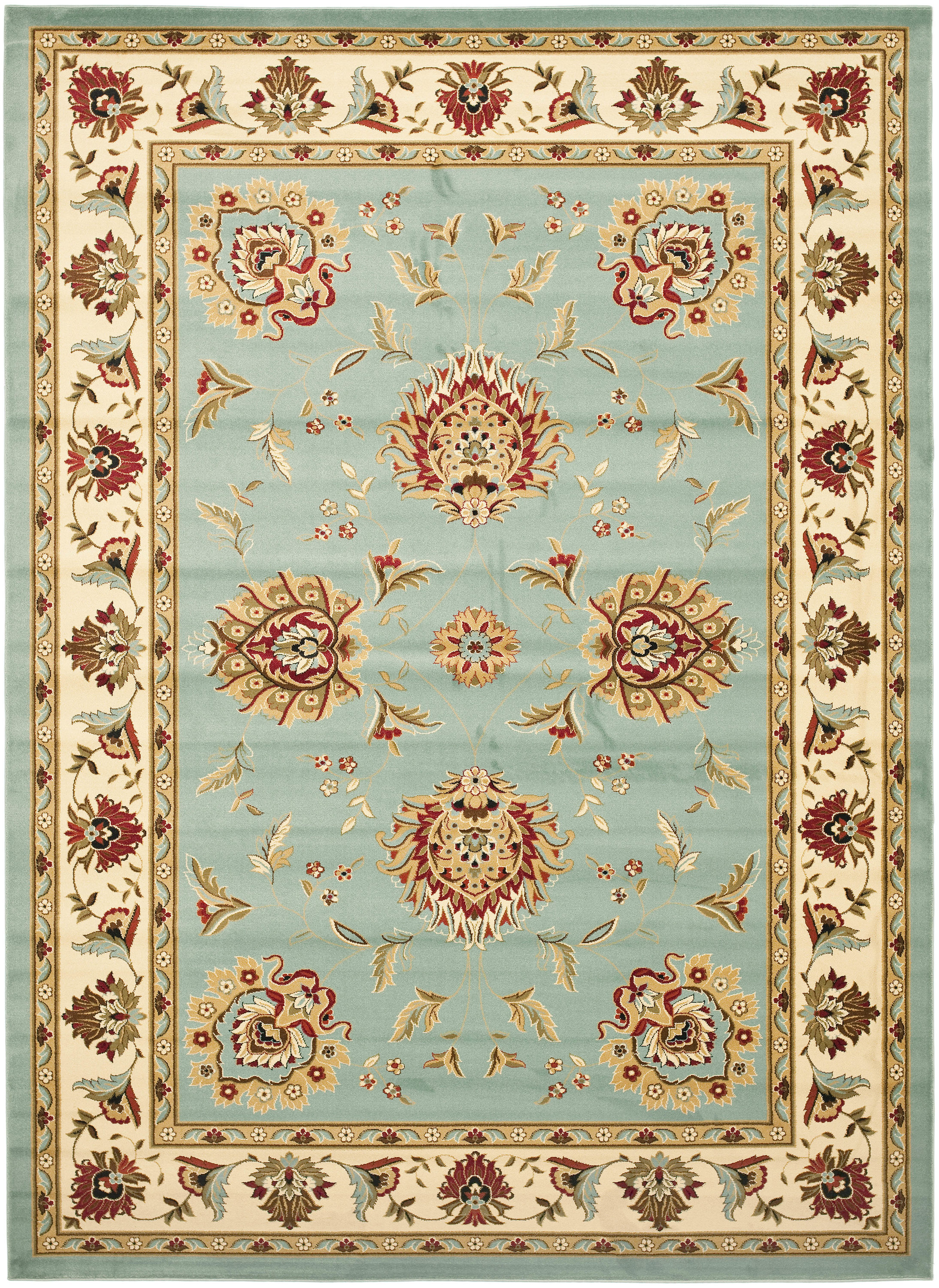 Safavieh LNH555-6512-8 Lyndhurst Sultanabad 8 x 11 (ft) Loomed Polypropylene Blue/Ivory Rectangular Indoor Floral/Botanical Oriental Area rug