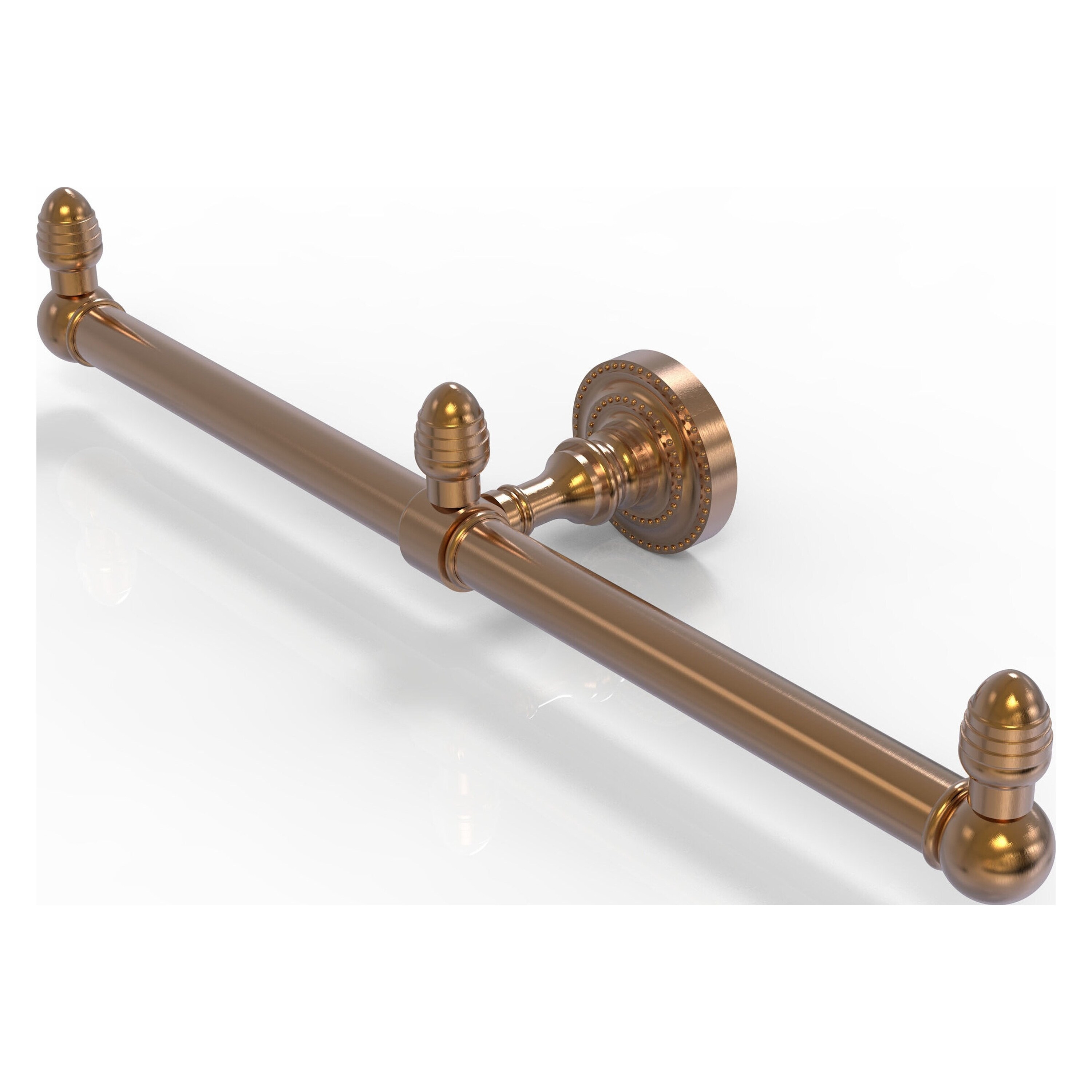 Allied Brass BPDT-HTB-2-BBR Dottingham 15-in double Brushed Bronze Wall mount Double Towel Bar