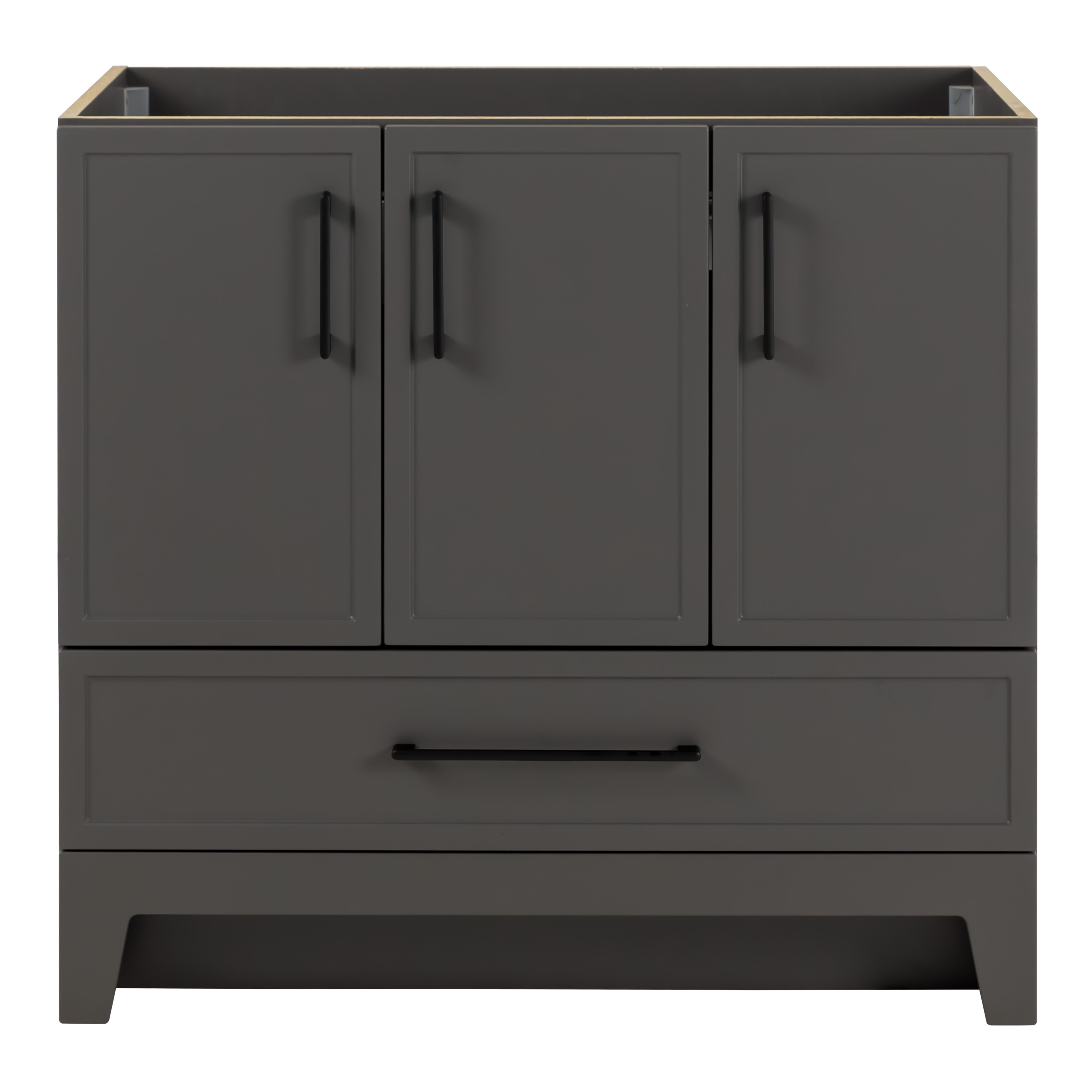 Style Selections ME36P1-CT Meera 36-in Cement Gray Bathroom Vanity Base Cabinet without Top