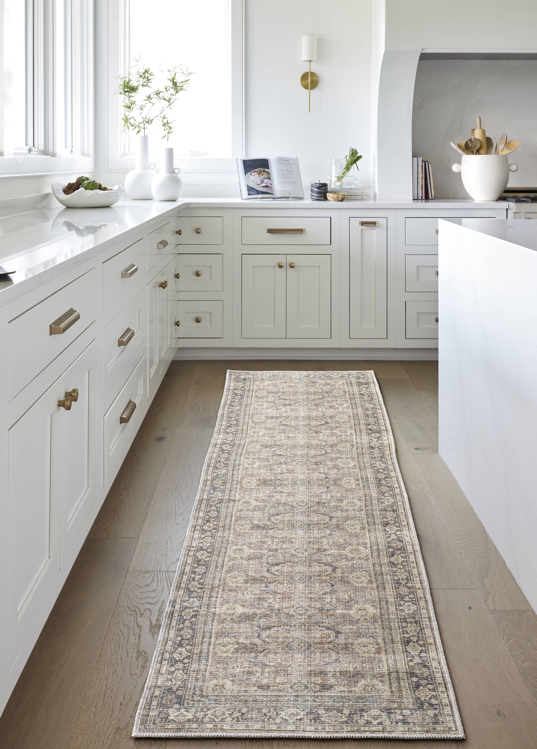 Livabliss BODA2300-2710 x Becki Owens Darling 3 x 10 (ft) Flatweave Light Silver Rectangular Indoor Medallion Oriental Machine washable Pet Friendly Runner rug