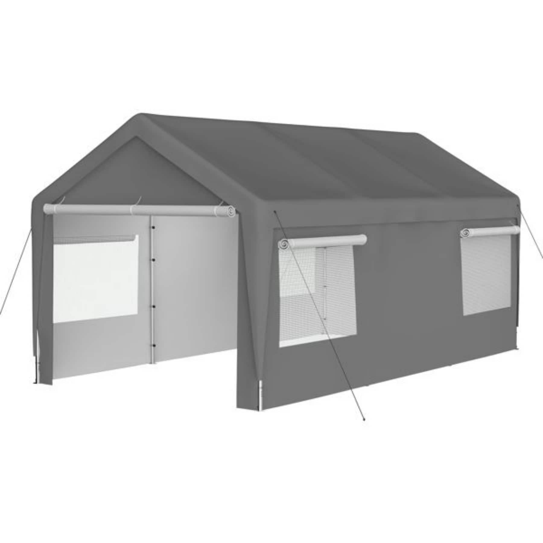 Maocao Hoom BHB046S00003 19.45-ft x 10.2-ft Rectangle Gray Party canopy