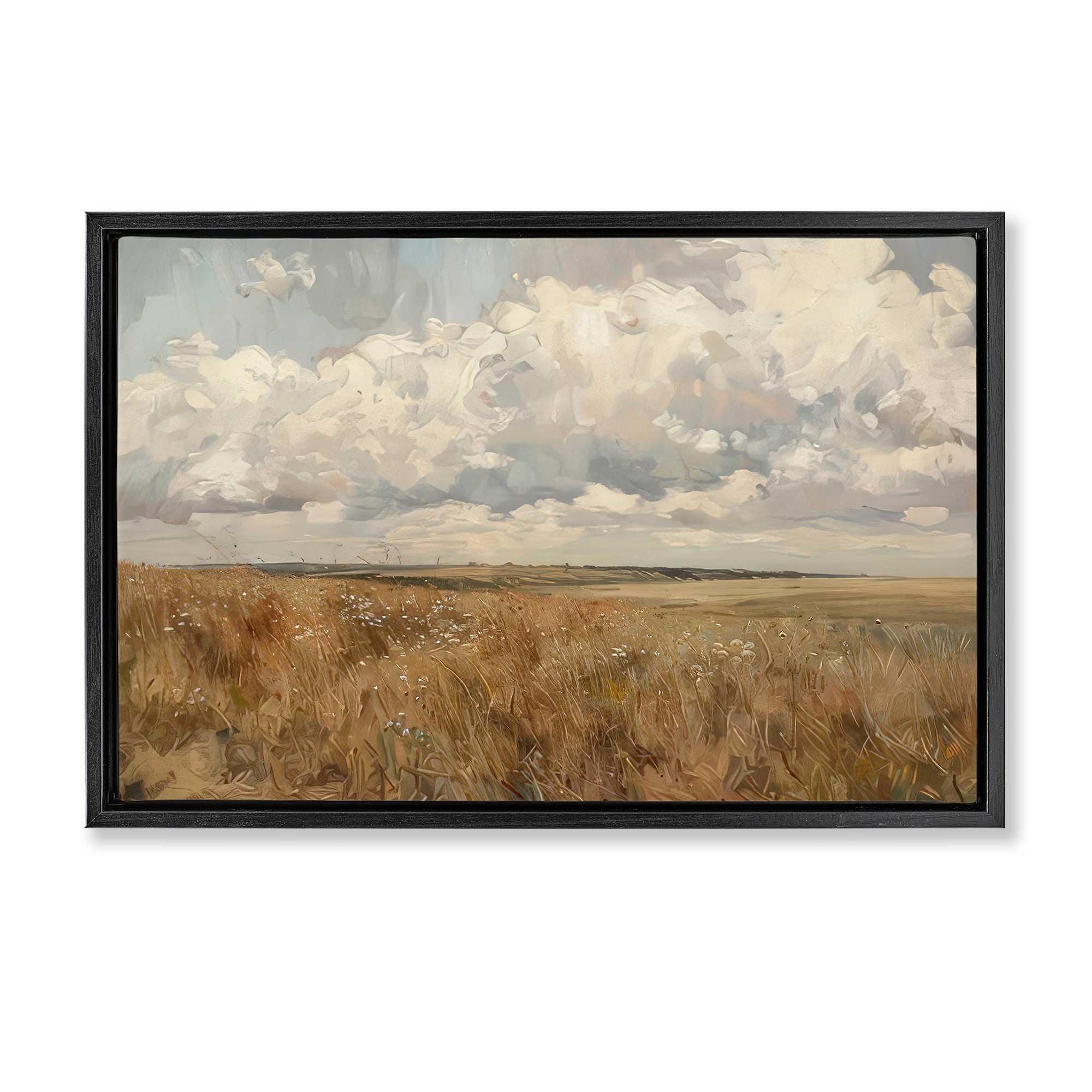 Stupell Industries BT-789-FFB-16X24 Wide Open Farm Field Floating Frame design by LSR Creative Studio