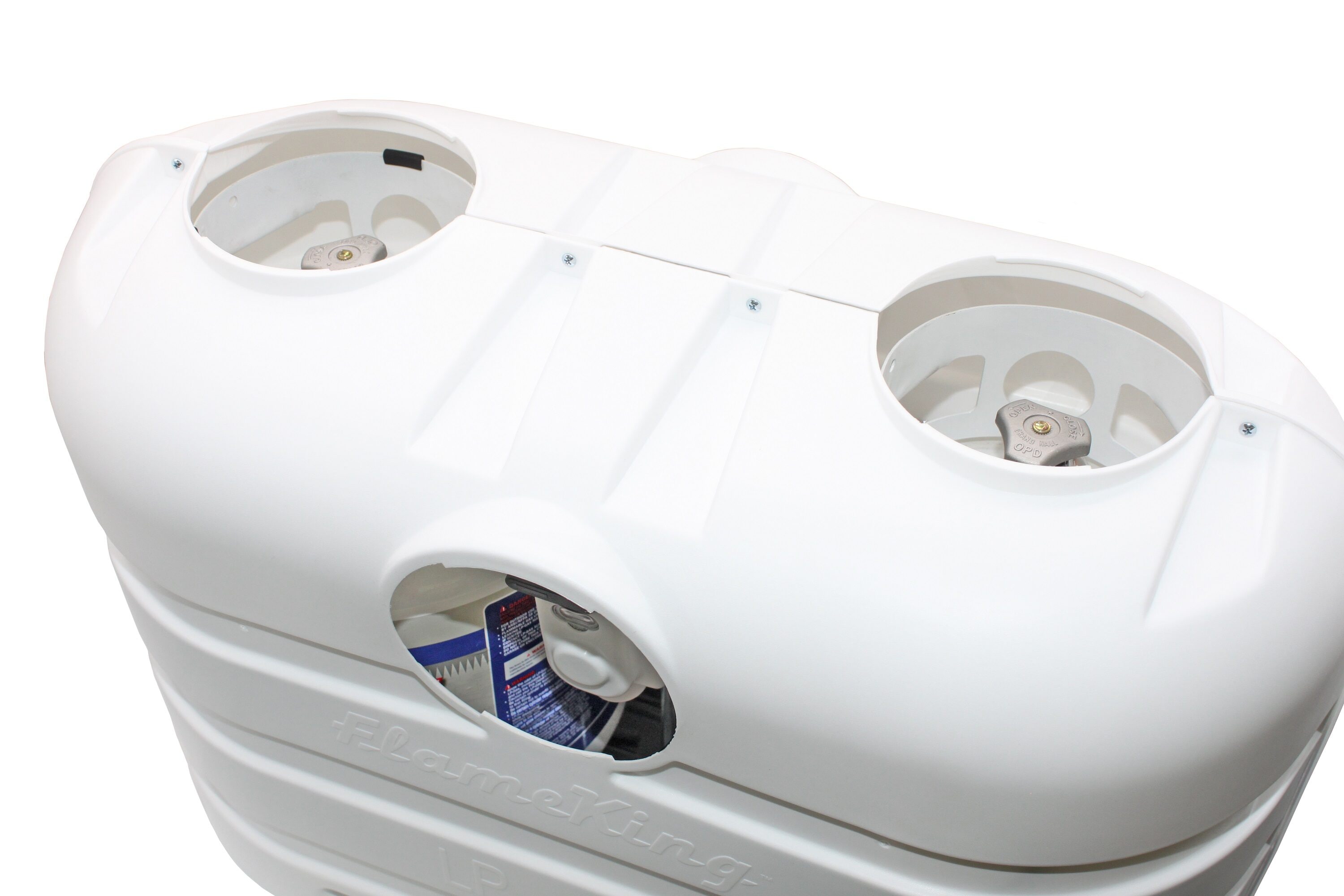 White Heavy Duty Dual 20lb Propane Tank Cover