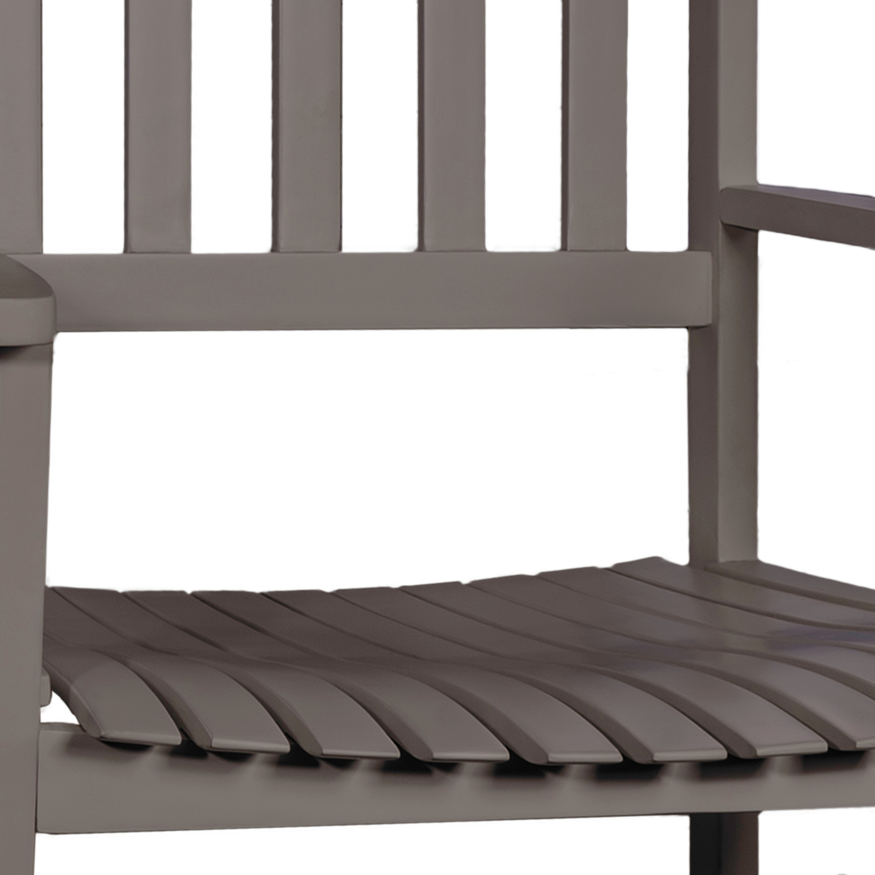 Gray Acacia Wood Windsor Slat-Back Rocking Chair