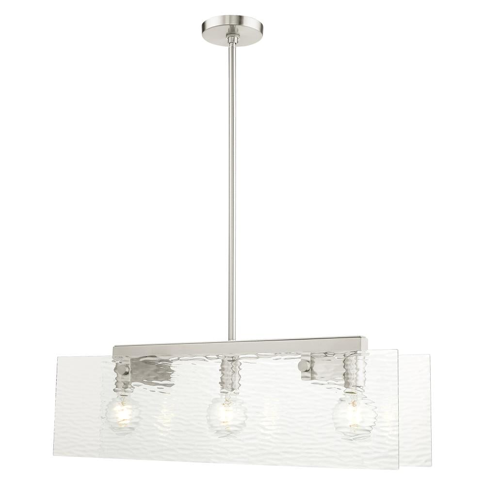 Livex Lighting 45623-91 Ashcroft 3 -Light Brushed Nickel Modern/contemporary For Use in Bathrooms, Bedrooms, Dining Rooms, Foyers, Kitchens, Living Rooms Chandelier