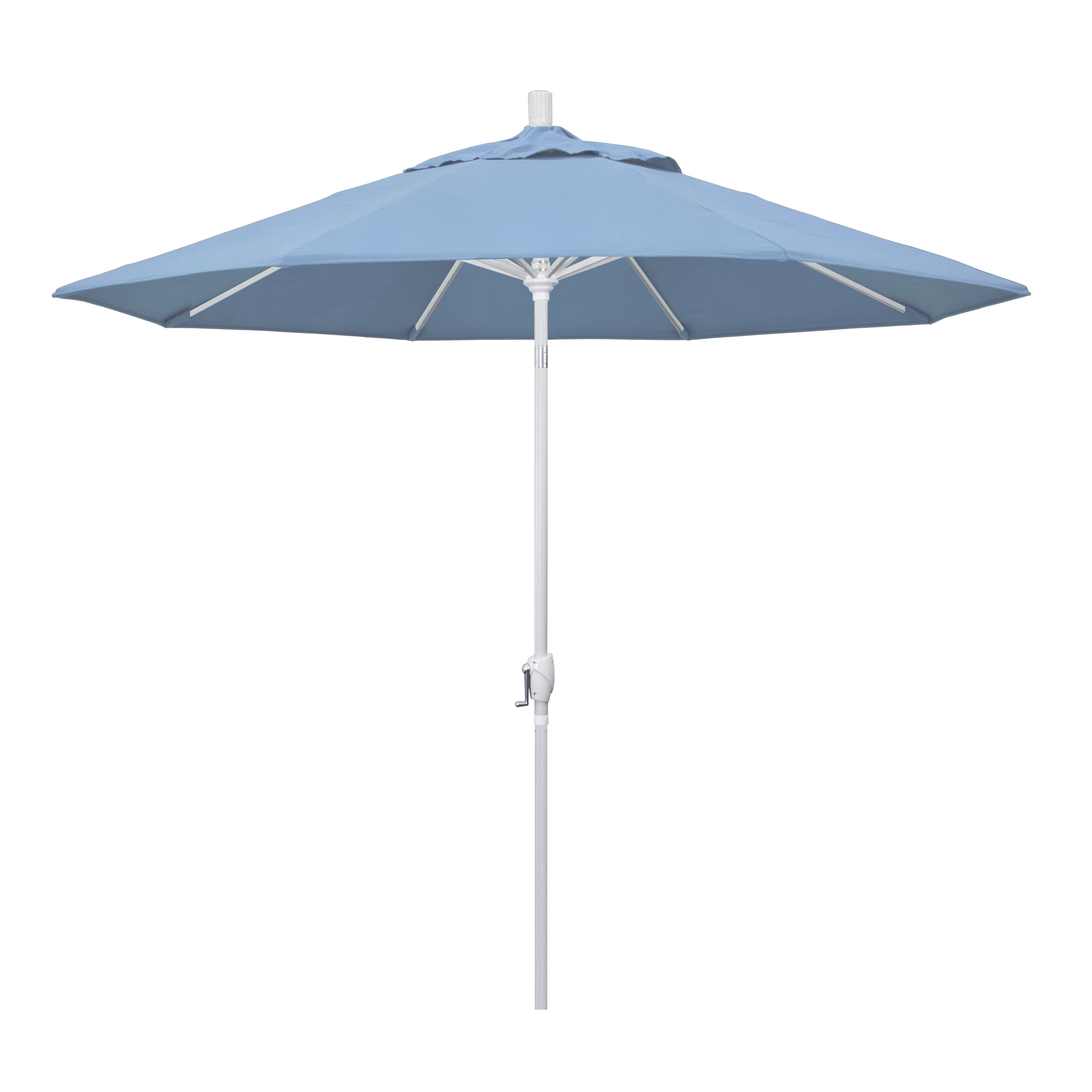 California Umbrella GSPT908170-5410 9-ft Aluminum Blue Push-button Tilt Market Patio Umbrella