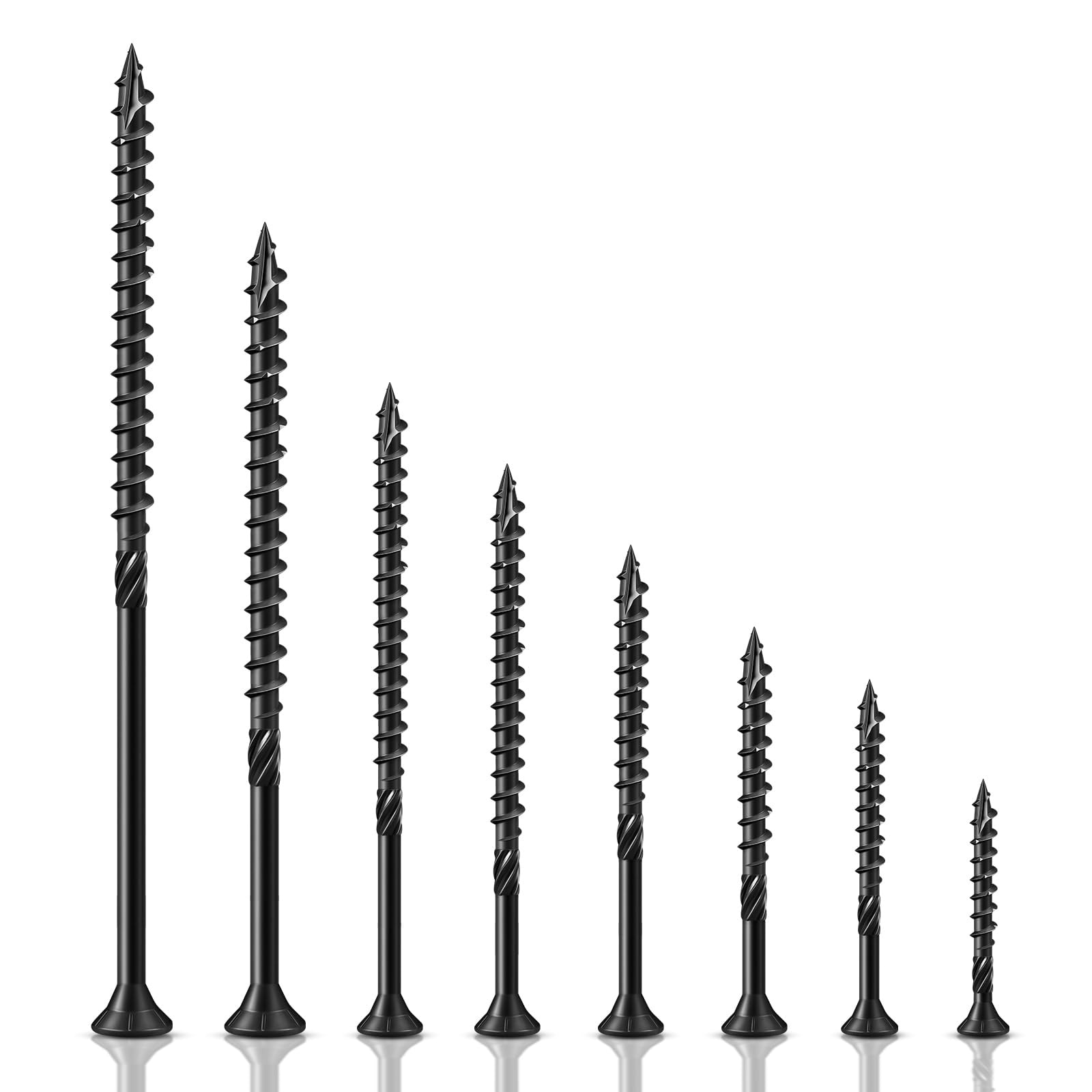 Etokfoks  Pressure Treated Black 8 x 1 in 1 lb Deck Screws with T25 Star Bit Exterior Wood Screws