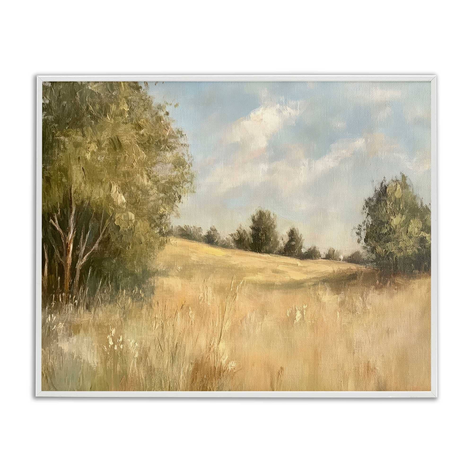 Stupell Industries BT-801-WFR-16X20 Classic Country Field Framed Giclee design by Petal Prints Design