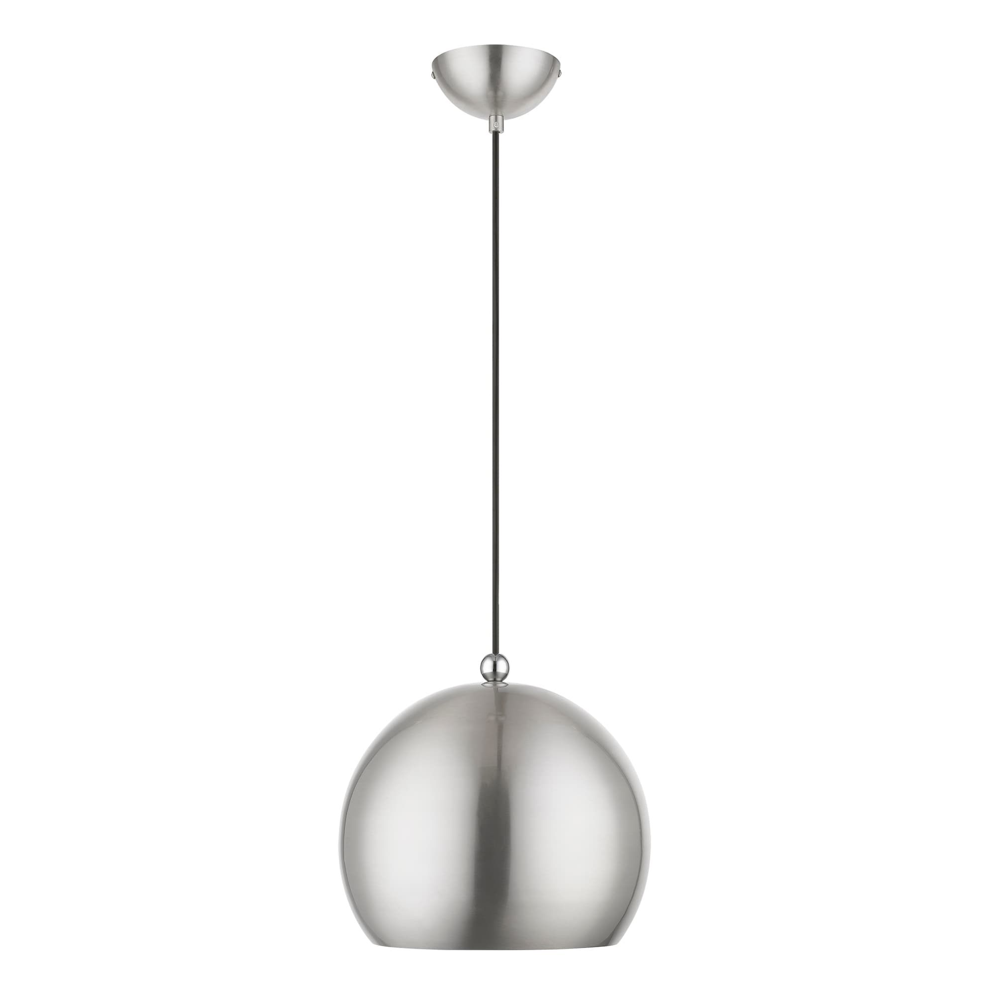 Stockton Brushed Nickel and Chrome Globe Pendant Light