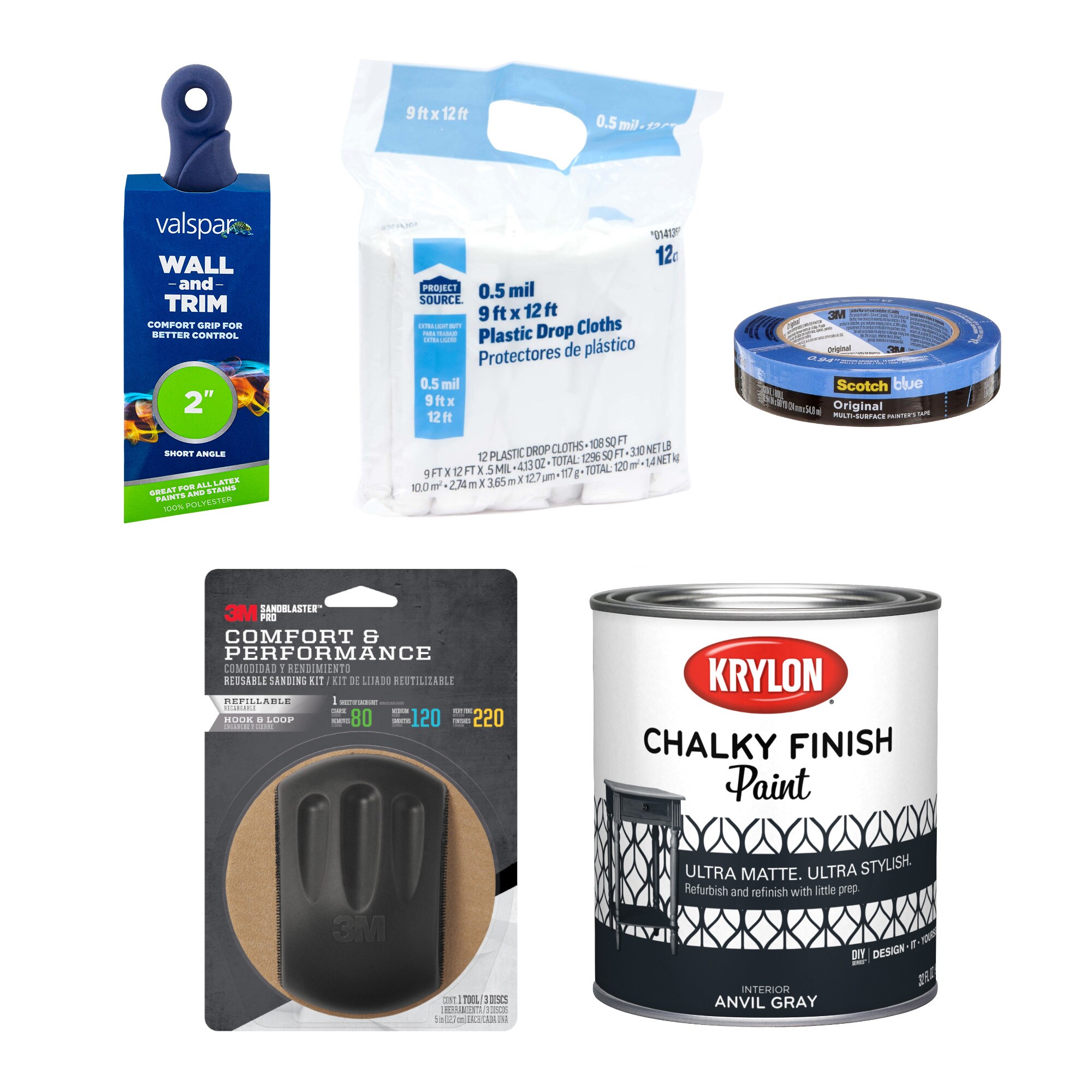 Krylon  Anvil Gray DIY Chalky Paint Project Collection