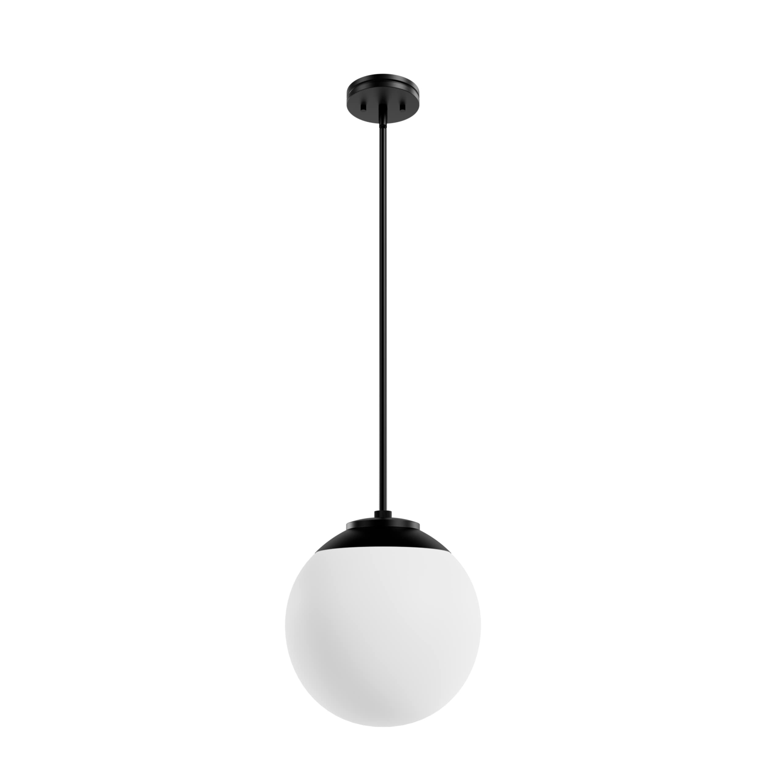 Hunter Hepburn 3-Light Matte Black Glam Globe LED Large Hanging