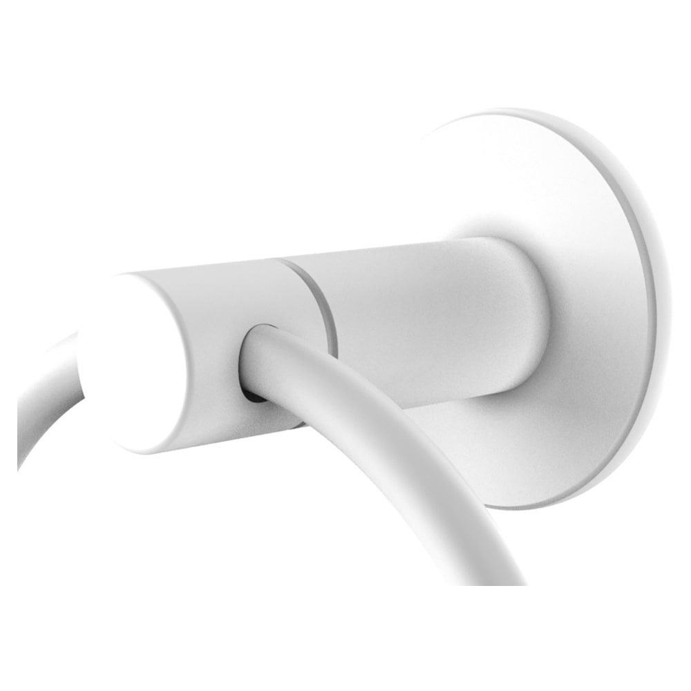 Allied Brass Foxtrot 6 x 6 Matte White Solid Brass Towel Ring