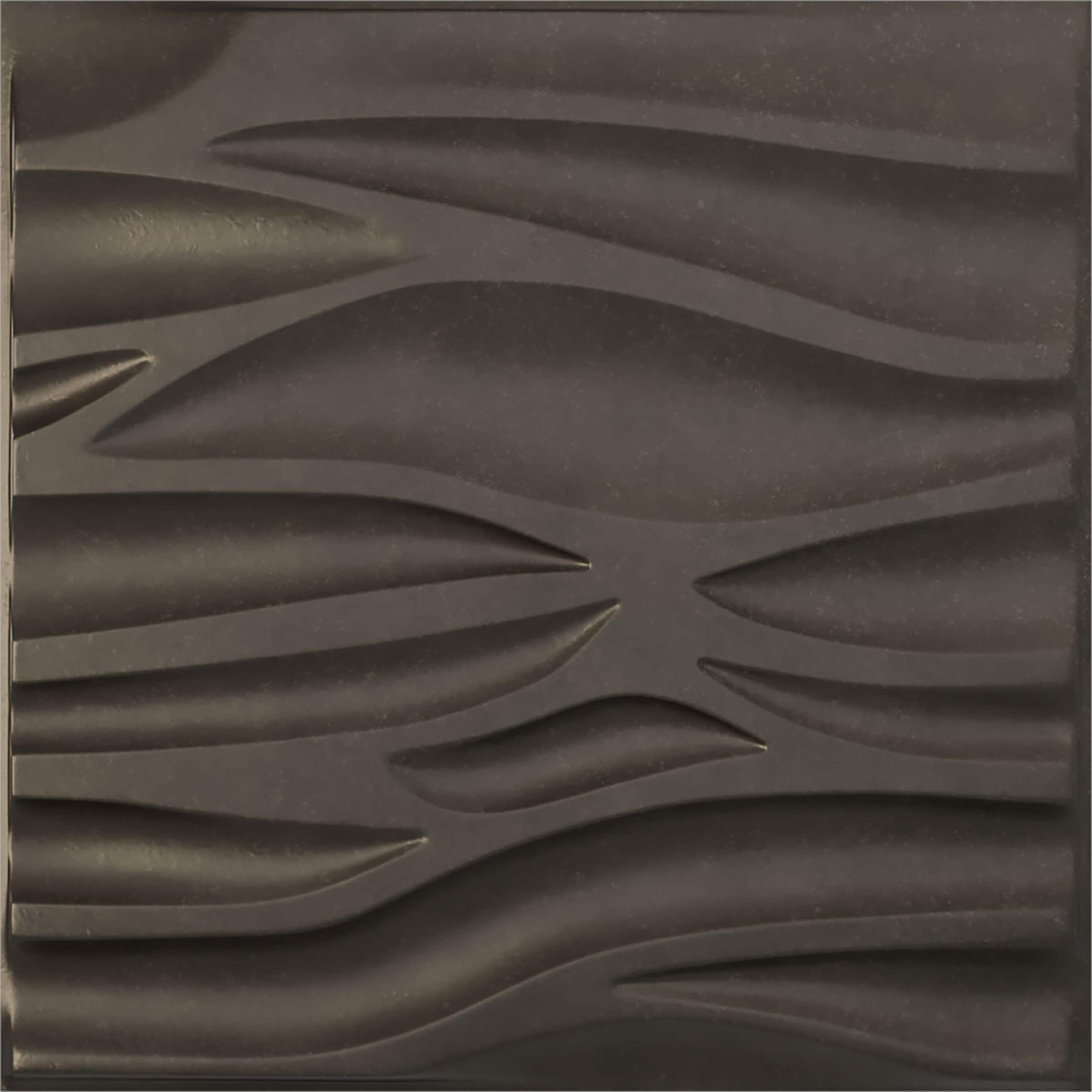 Ekena Millwork WP20X20SRDST-CASE-12 19-5/8-in x 19-5/8-in Embossed Universal Aged Metallic Weathered Steel PVC Wall Panel 12 -Pack