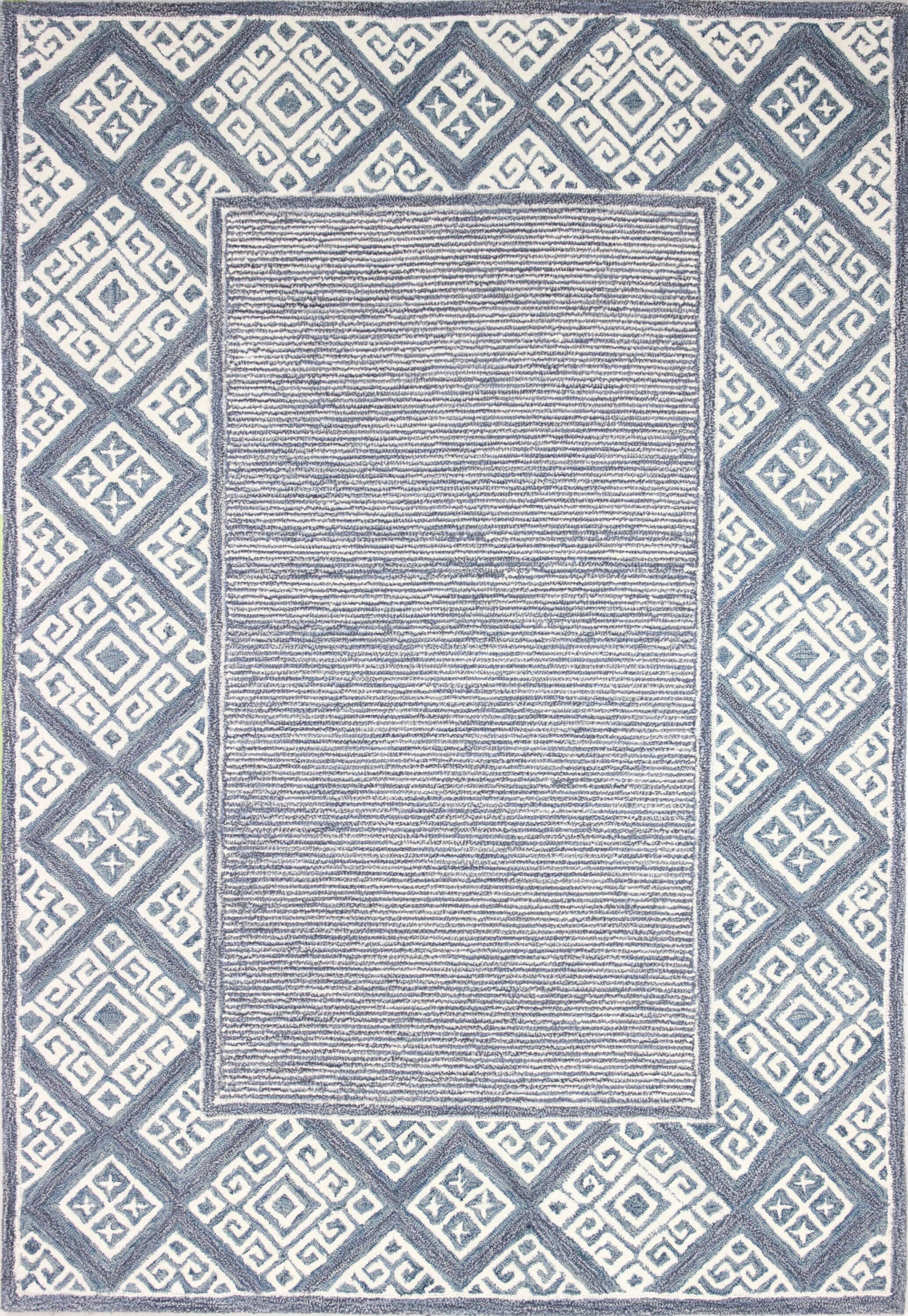 Bashian 649652295237 9 X 12 (ft) Wool Azure Indoor Geometric Moroccan Area Rug