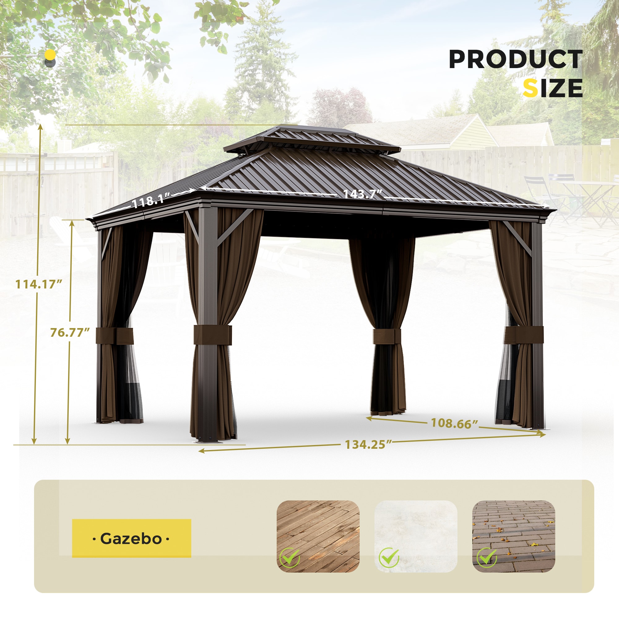  CP-ZPTPS-Z-WL2 Wood-Resin-Gazebos - View #2