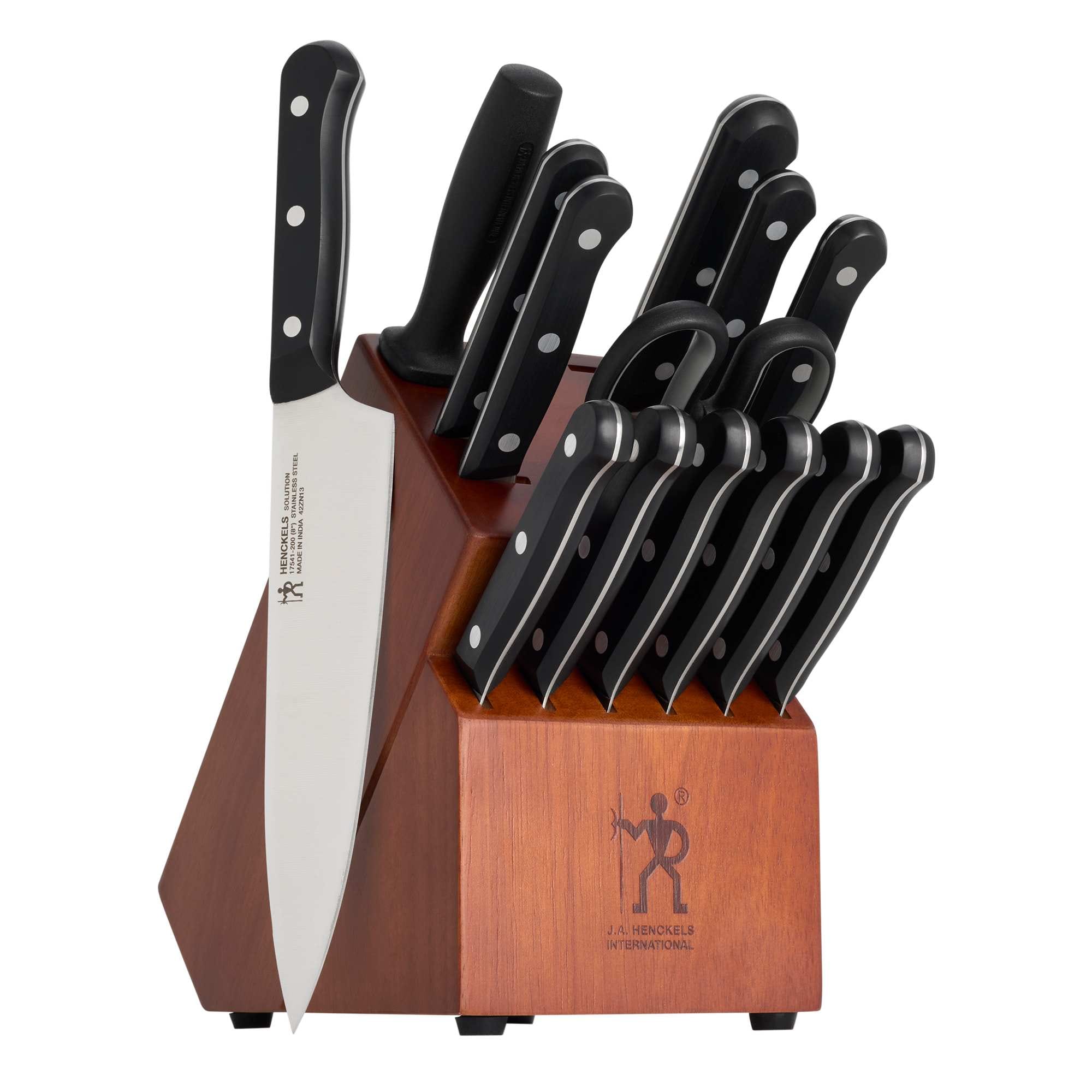 Henckels  Solution 15-pc Knife Block Set with Prep Knife Walnut