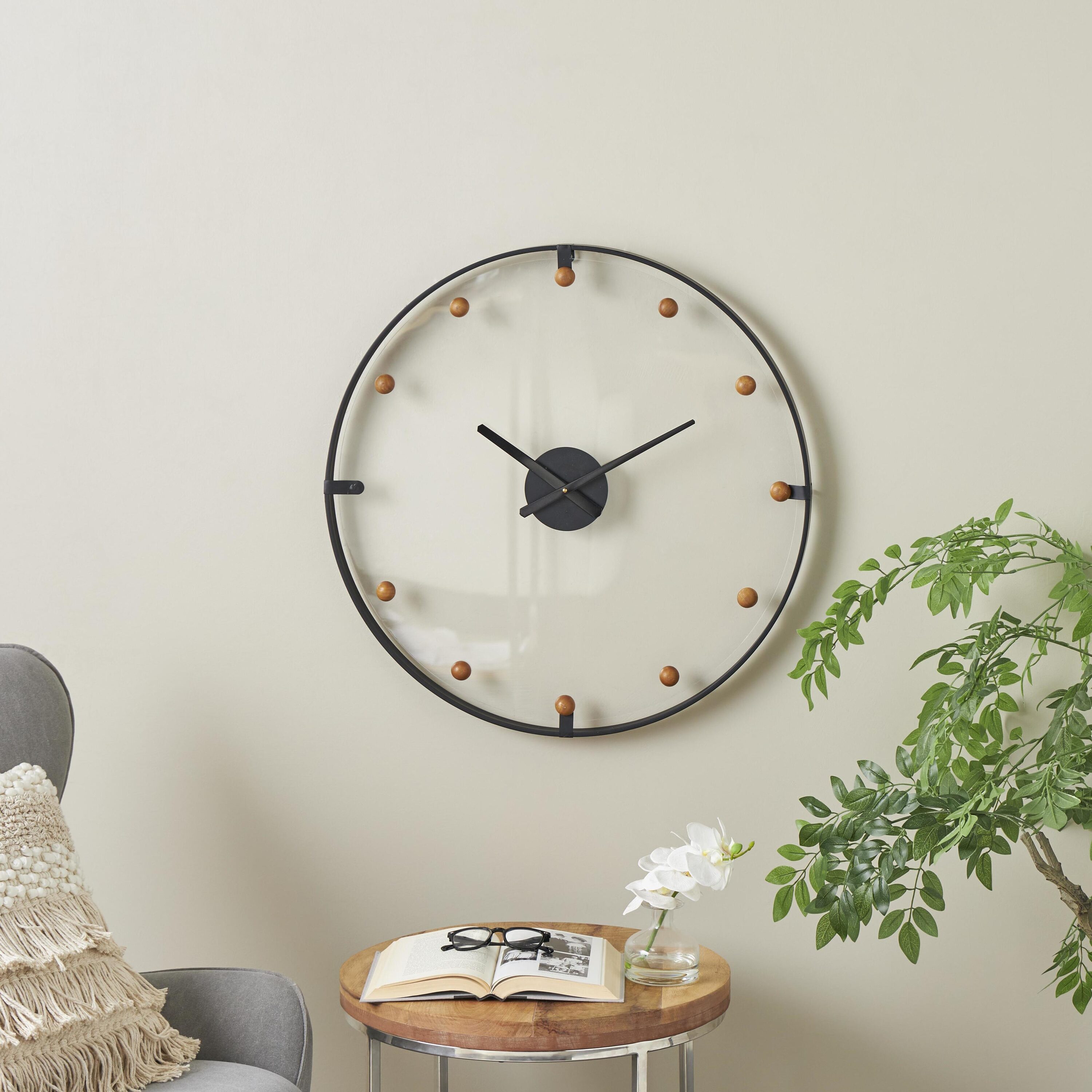 Grayson Lane 823053 Analog Round Wall Modern