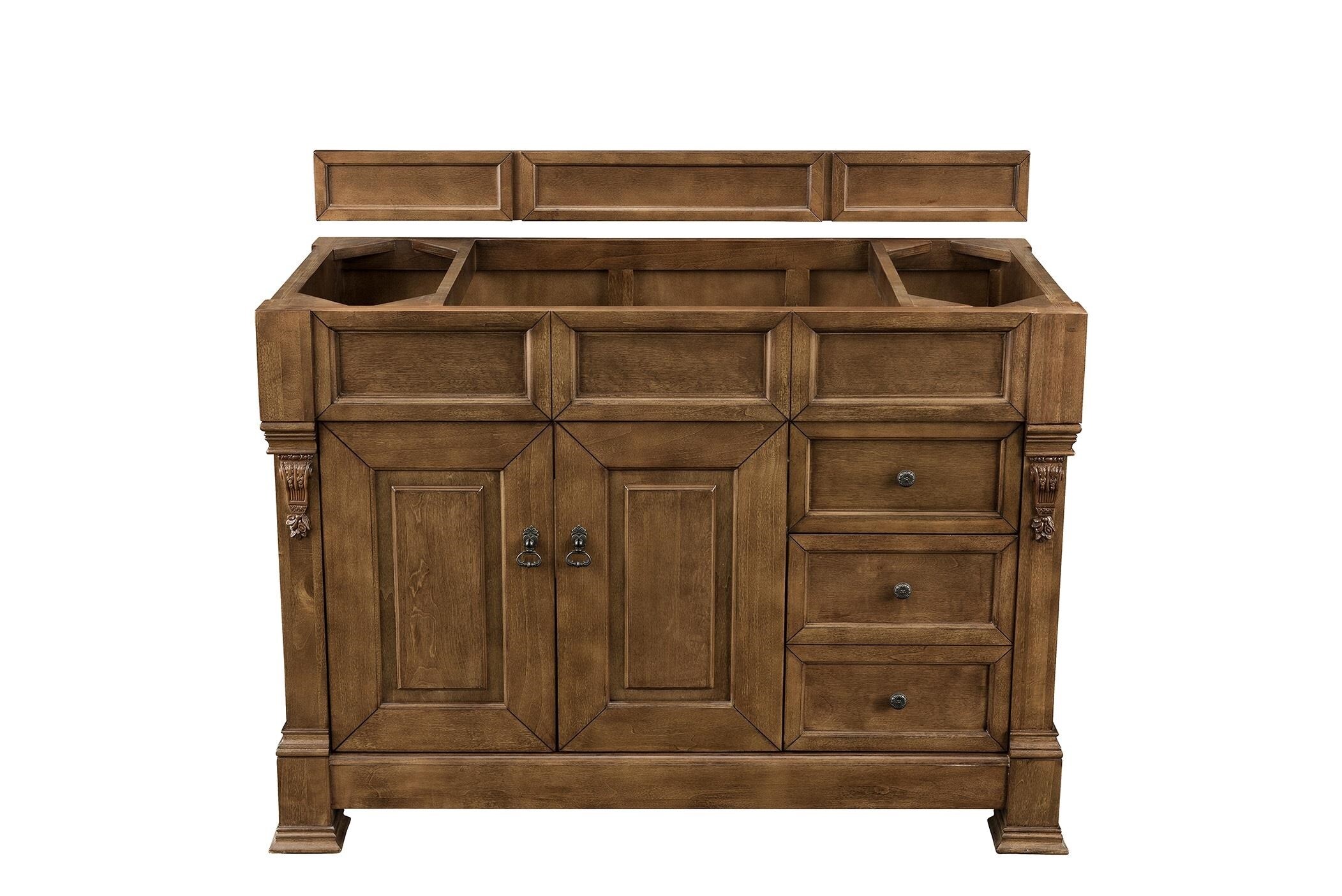 James Martin Vanities 147-114-5276 Breckenridge 48-in Country Oak Bathroom Vanity Base Cabinet without Top