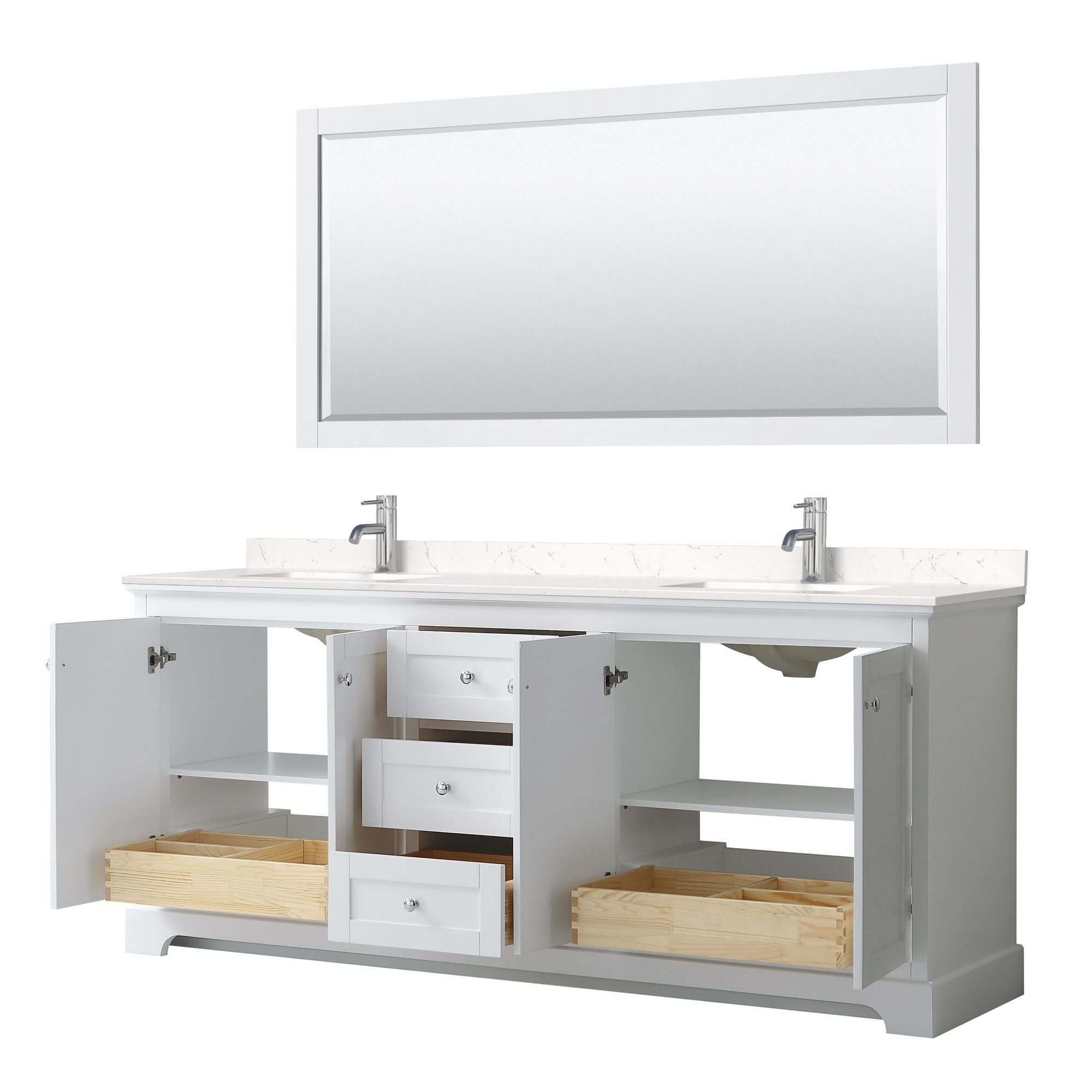 Wyndham Collection WCV232380DWHC2UNSMXX Bath-Vanity-Combo - View #3