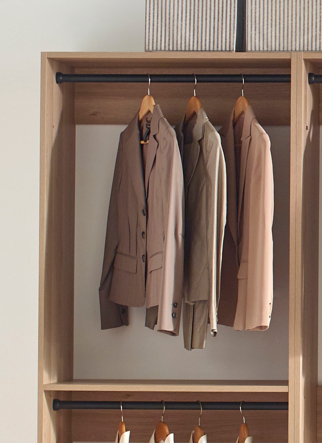Klair Living PROSPER-ABCDE OAK Wood-Closet-Kits - View #2