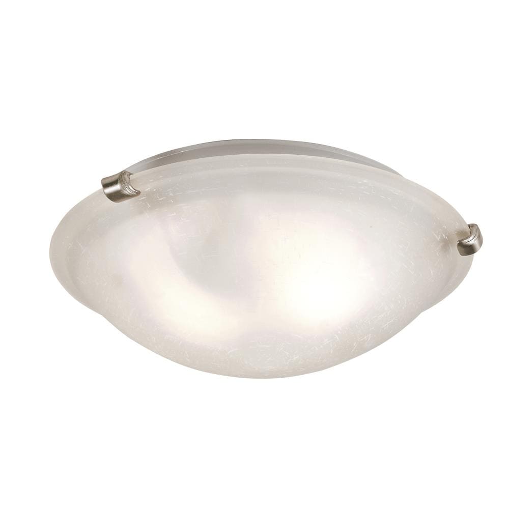 Lucid Lighting 58600 BN 2 -Light 12-in Brushed Nickel Flush Mount Light