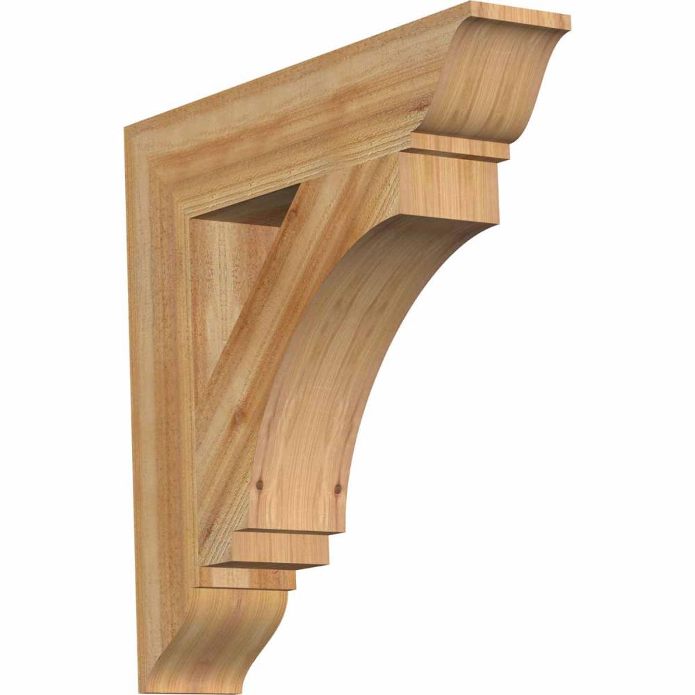 Ekena Millwork BKT06X30X30IMP01RWR Imperial traditional rough sawn 6-in x 30-in x 30-in Western red cedar Brown Wood Standard bracket