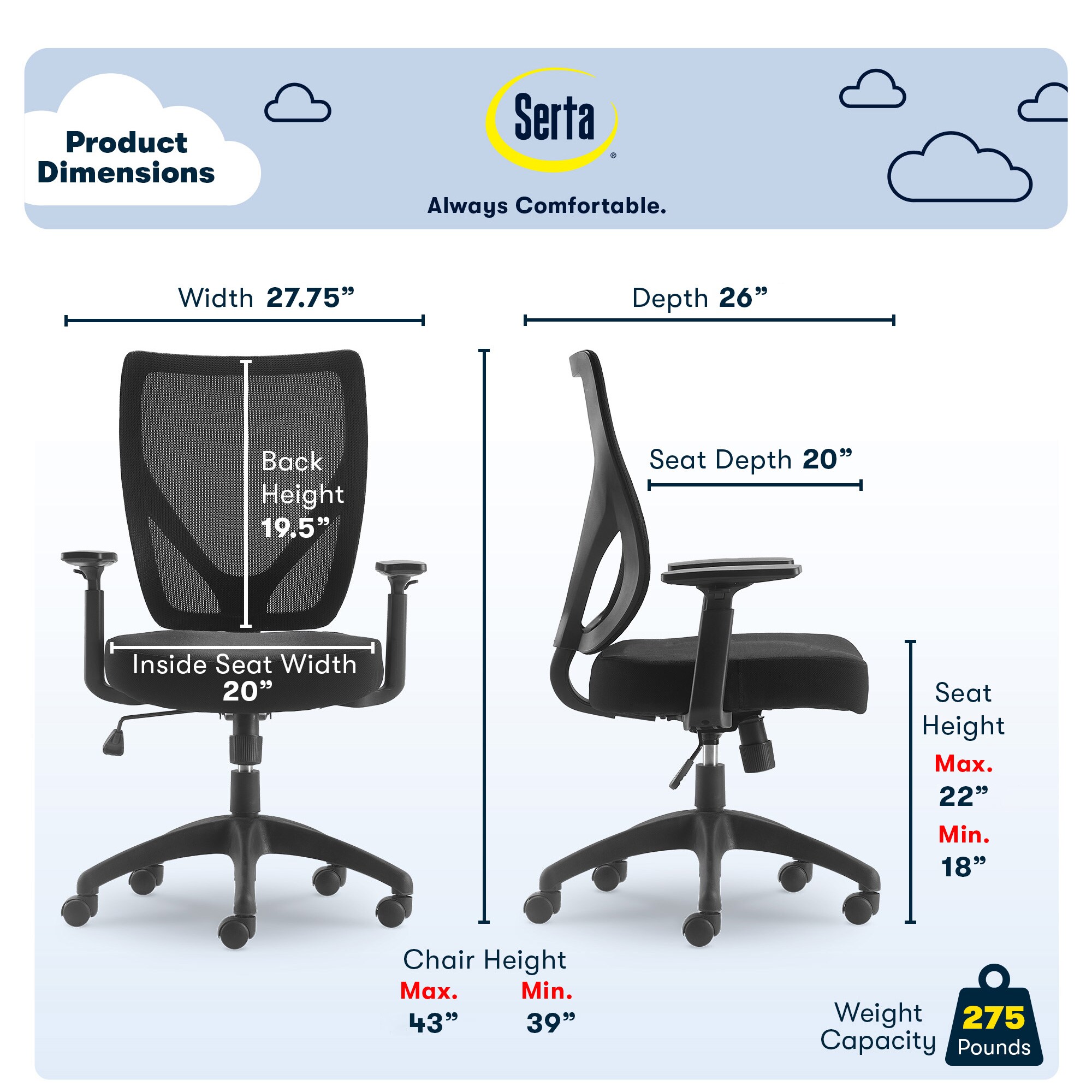 Serta CHR20021A Office-Chairs - View #3