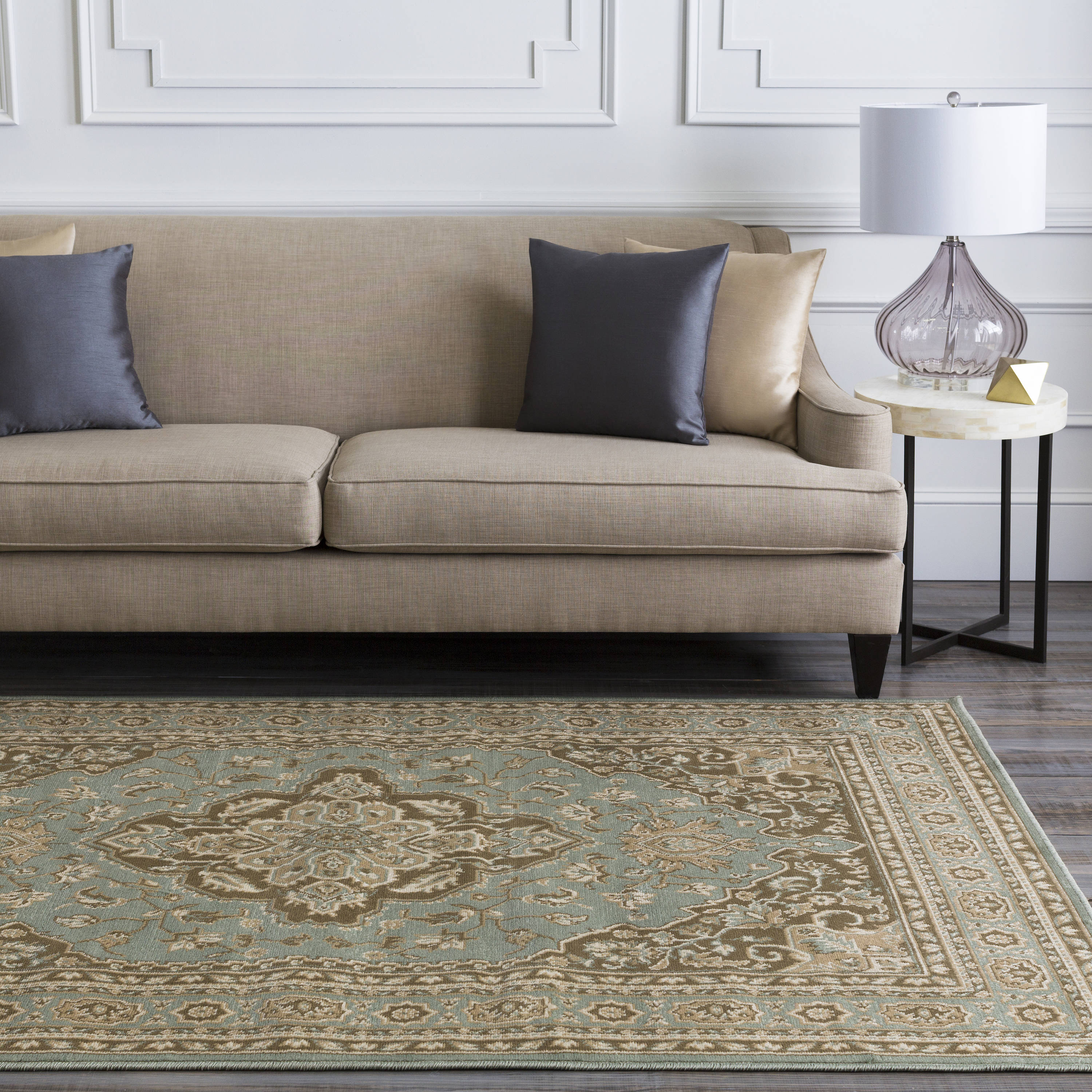 Surya PAR1006-6796 Paramount 7 X 10 (ft) Sage Indoor Medallion Oriental Area Rug
