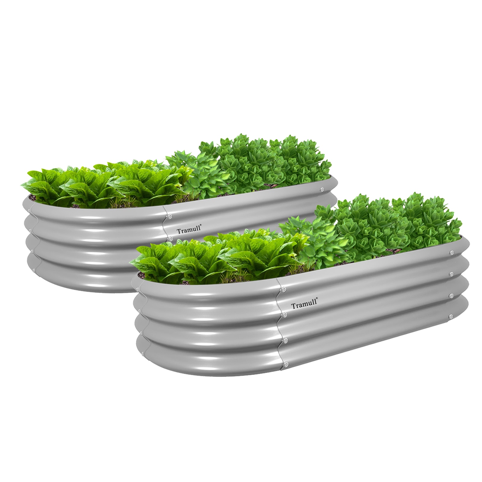 Wildaven MSHC2309 24-in W x 48-in L x 12-in H Silver Galvanized Metal Raised Garden Bed