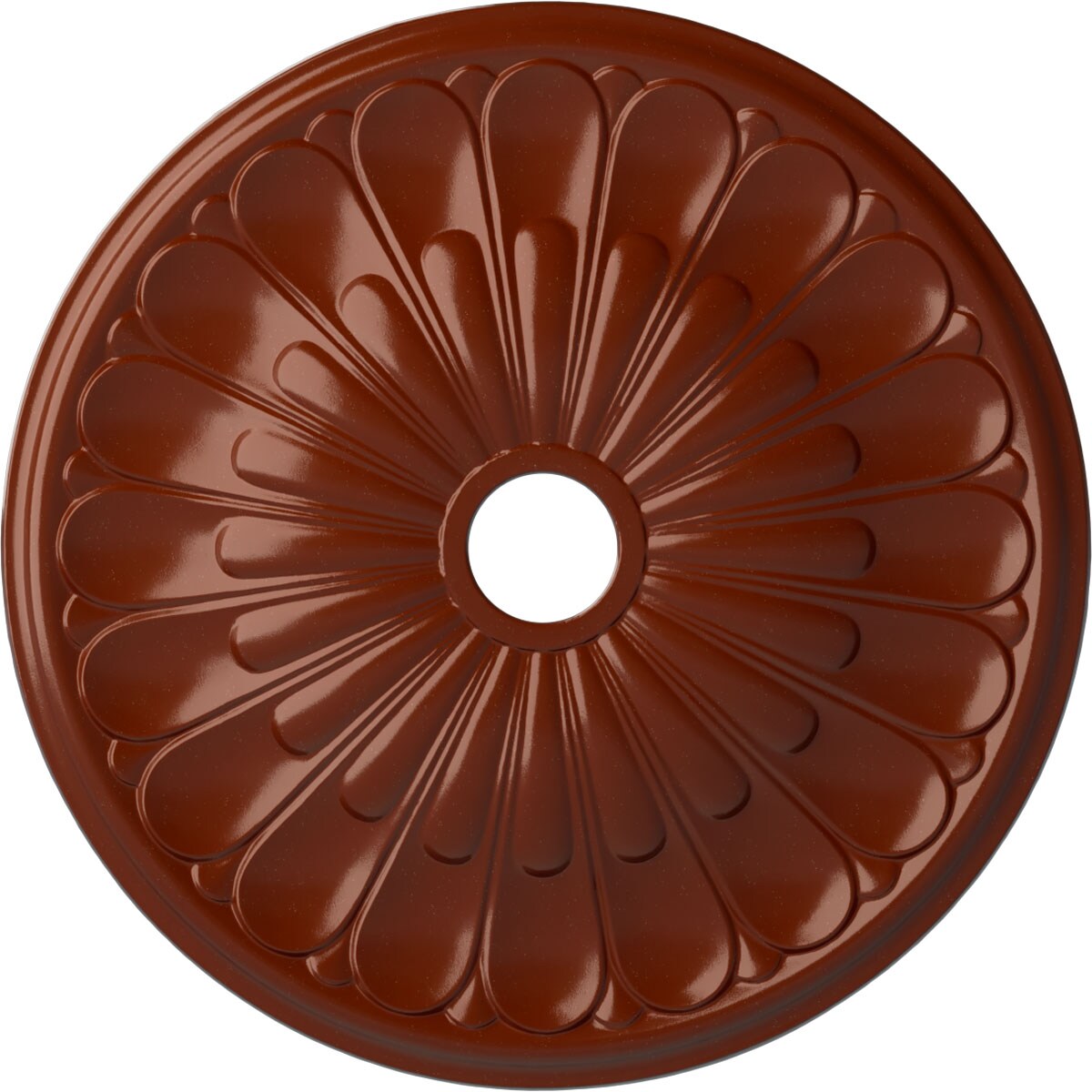 Ekena Millwork CM26ELFIF Elsinore 26.75-in W x 26.75-in L Painted Firebrick Polyurethane Whole Ceiling Medallion