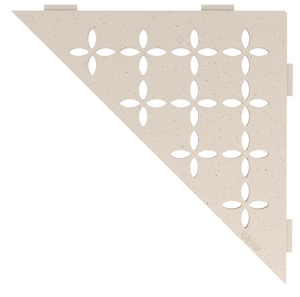 Schluter Systems SES1D5TSI Shelf Triangular Corner Floral Ivory