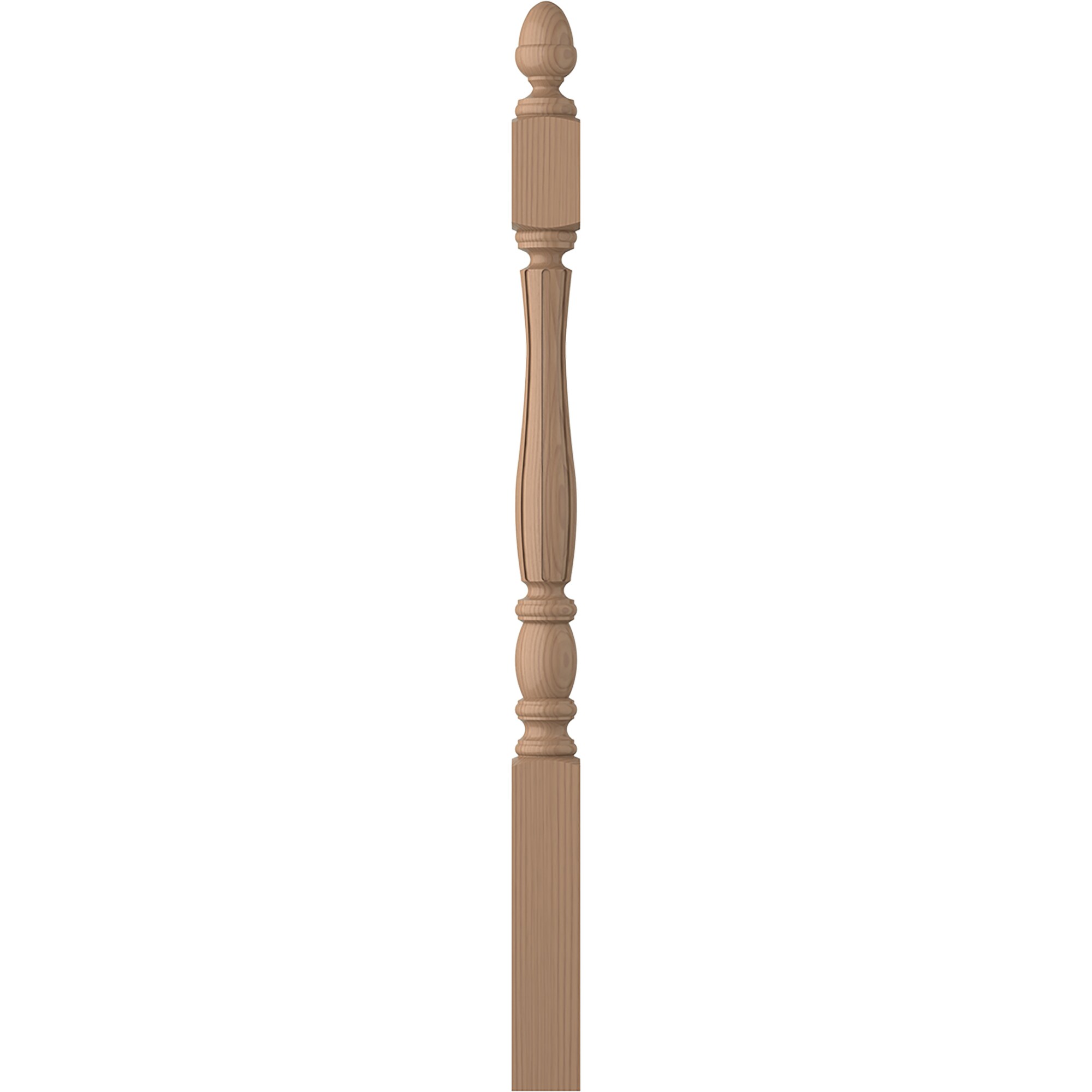L.J. Smith Stair Systems LJF-3240-P LaSalle 3-in x 47.4375-in Unfinished Poplar Starting Stair Newel Post
