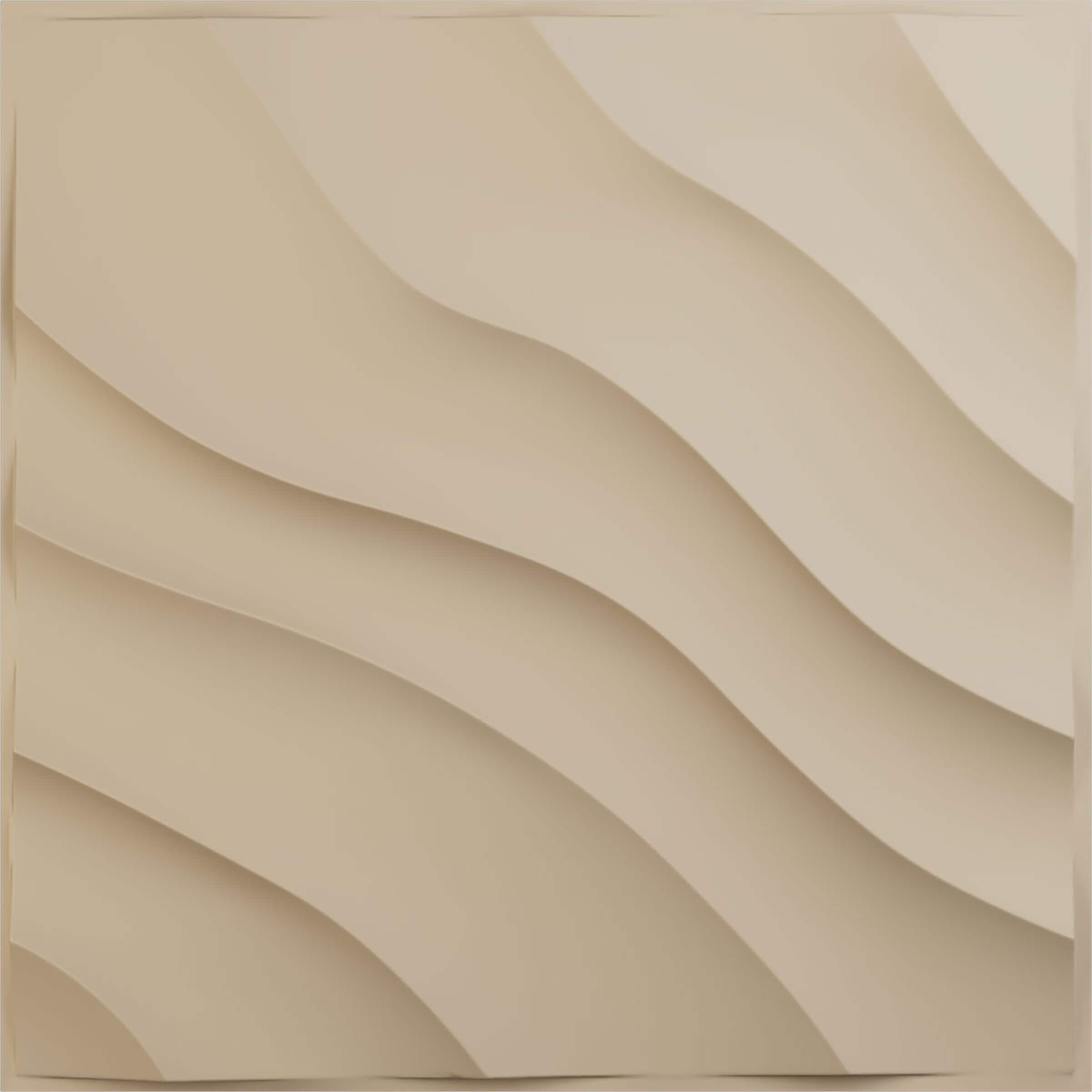 Ekena Millwork WP20X20MWGBE 19-5/8-in x 19-5/8-in Embossed Paintable/Stainable Brown/Tan PVC Wall Panel (