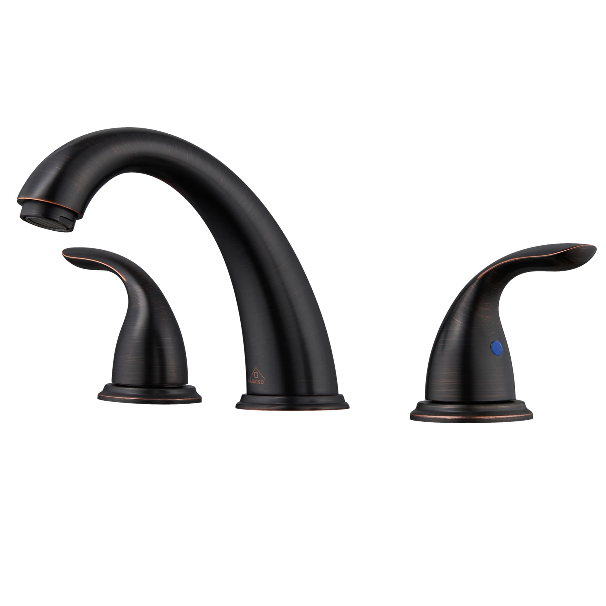 CASAINC CALTC13BN Oil-rubbed Bronze Widespread 2-handle Mid-arc Commercial/Residential Handle Bathroom Sink Faucet with Drain