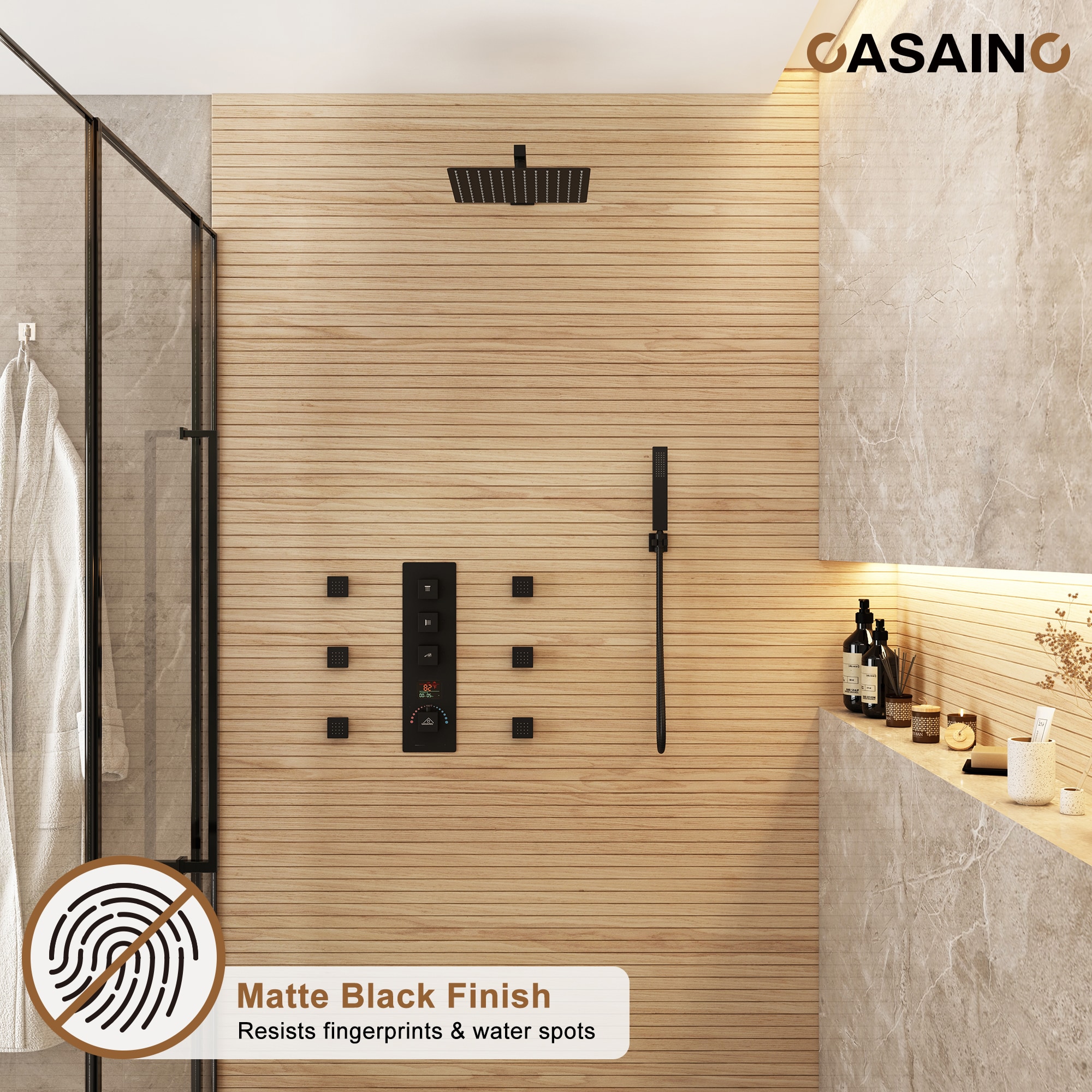 CASAINC KCHS0017-12MB Showerhead-Bar-Panels - View #10