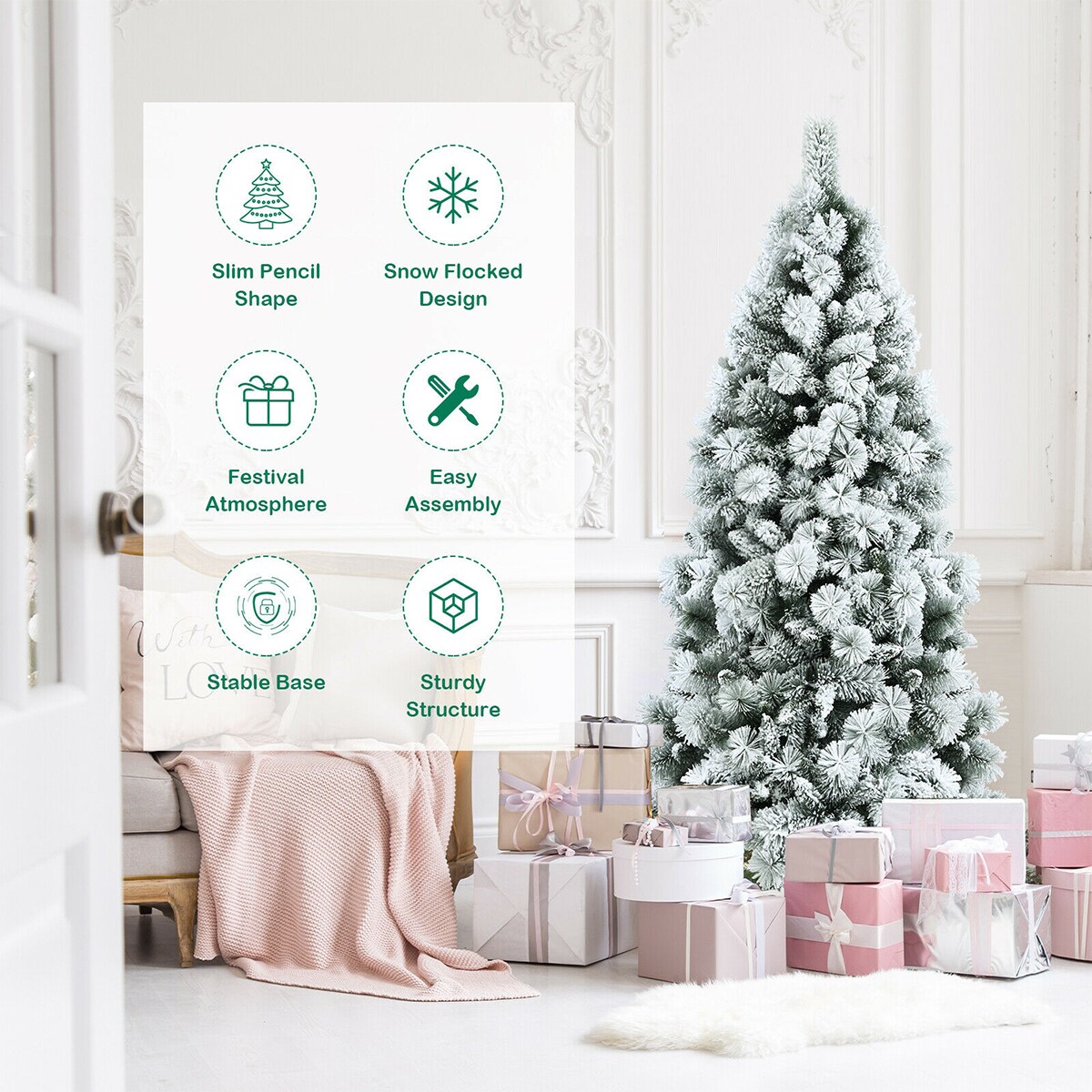 WELLFOR CM-HJY-23555 Artificial-Christmas-Trees - View #4