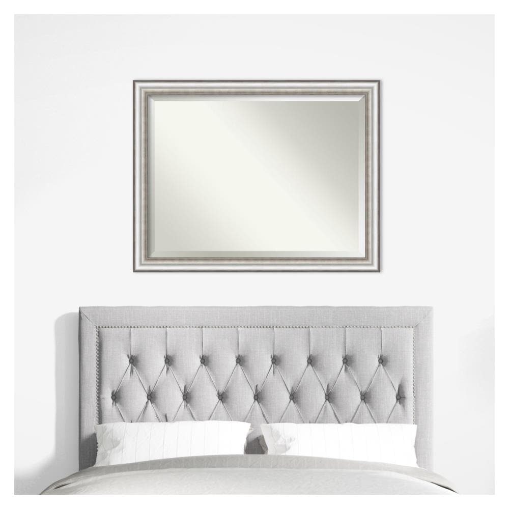 45" x 35" Silver Beveled Rectangular Wall Mirror