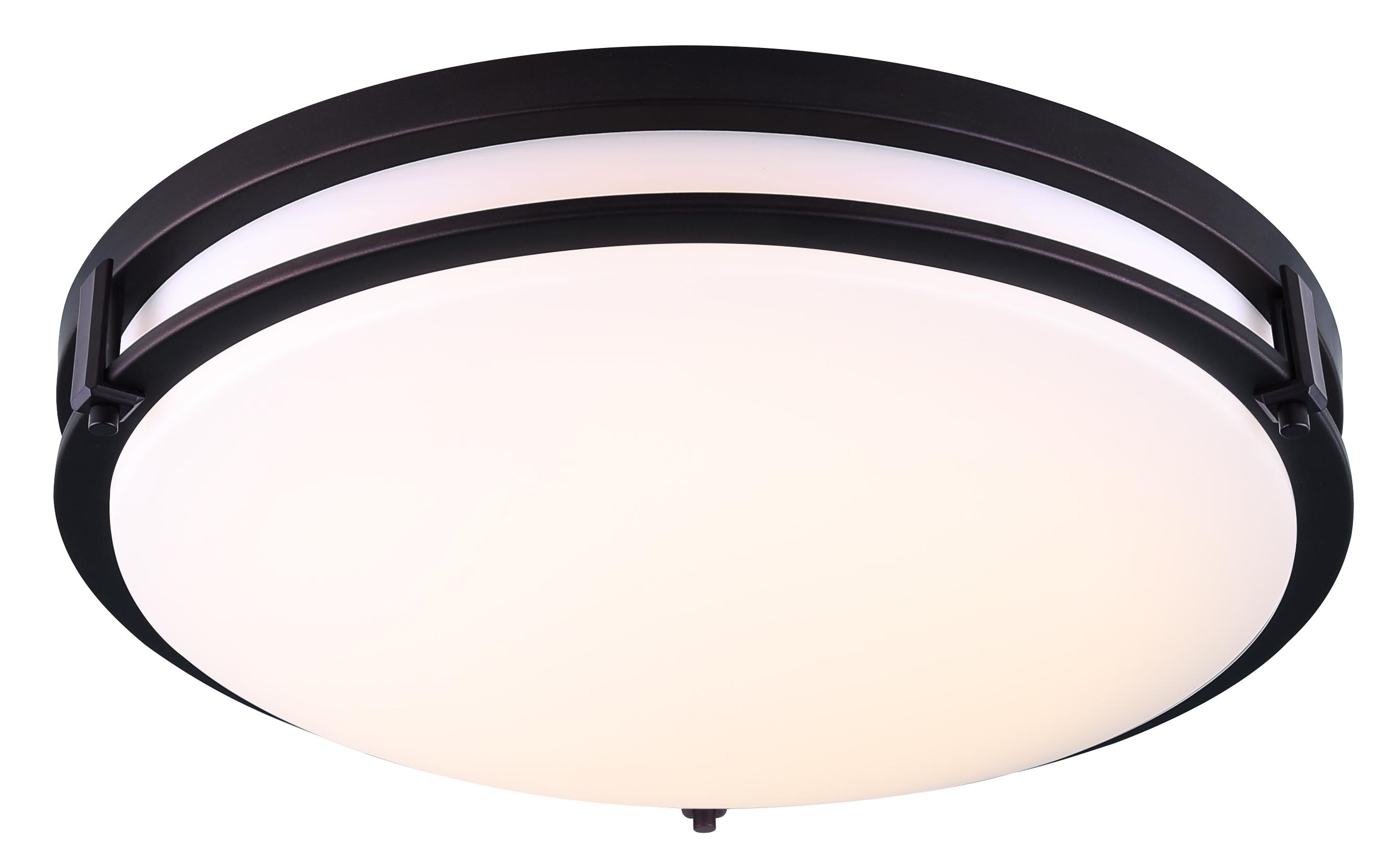 Canarm LFM228A19ORB Gilda 1 -Light 19-in Oil-rubbed Bronze Flush Mount Light