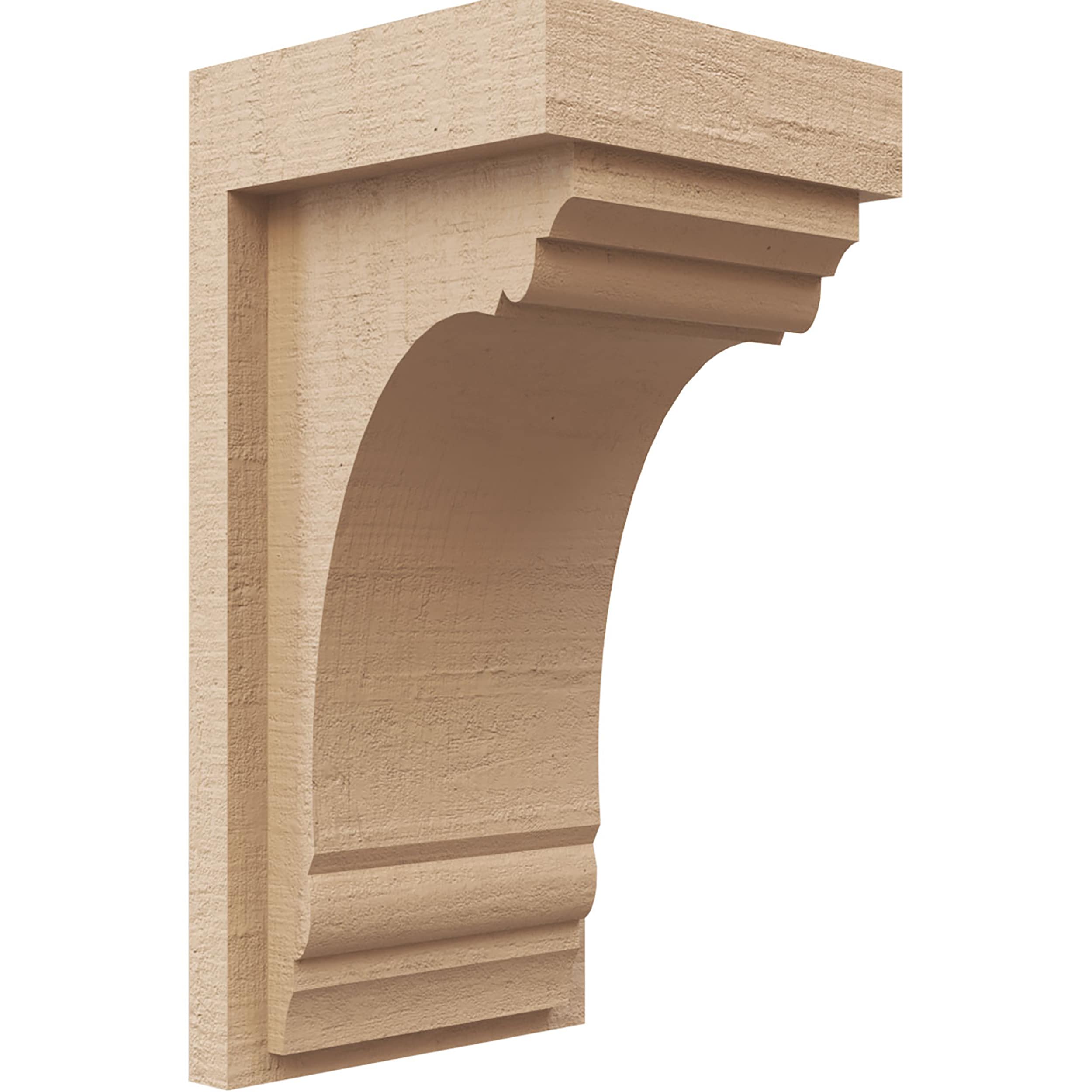 Ekena Millwork CORU05X05X10WARRCPR 5-in x 5-in x 10-in Rough Cedar Woodgrain TimberThane Primed Urethane Paintable/Stainable Corbel