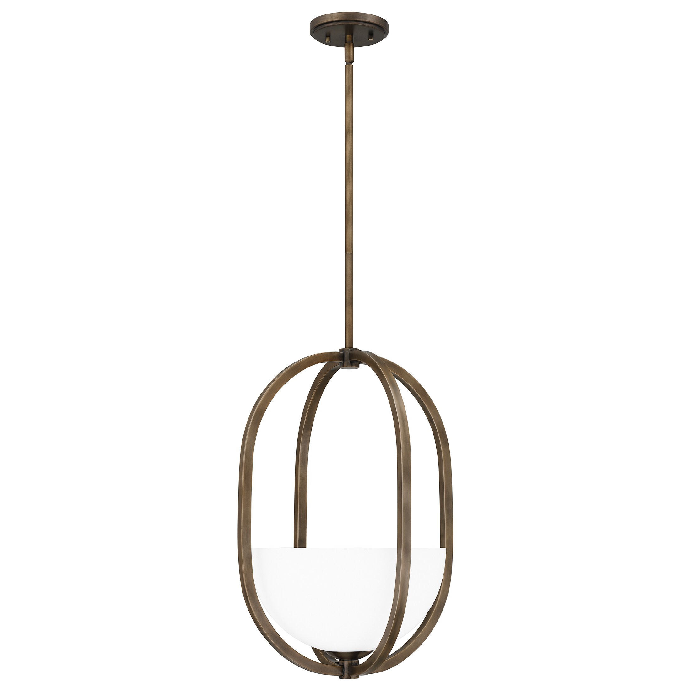 Quoizel QP5341SU Calluna Statuary Bronze Transitional Etched Glass Geometric Hanging Pendant Light
