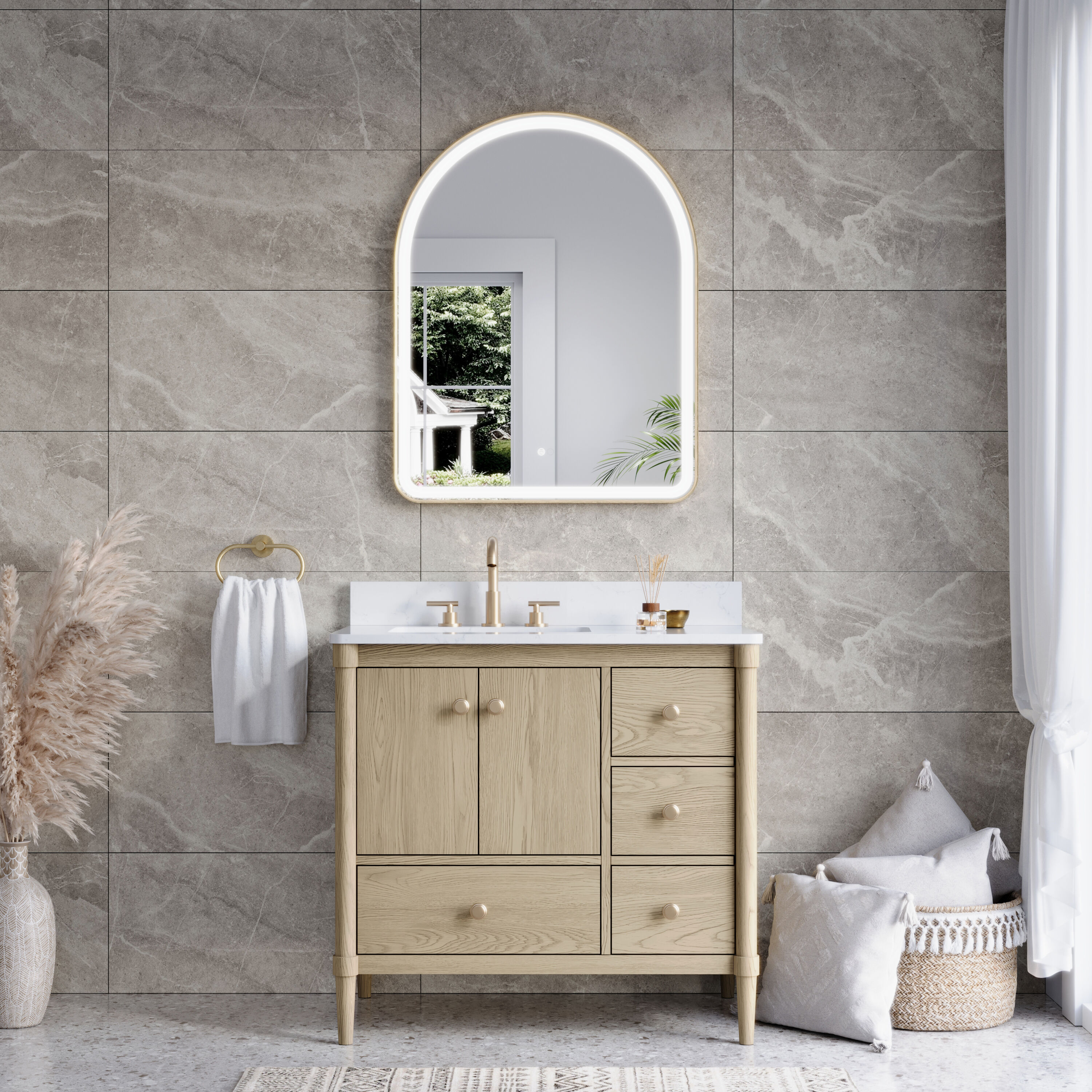 WELLFOR GIZQCS35P09 Framed-Bath-Mirrors - View #9