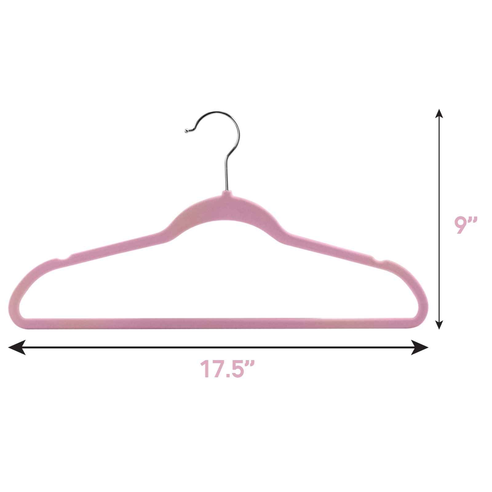 Elama 50-Pack Velvet Non-slip Grip Clothing Hanger (Pink) in the