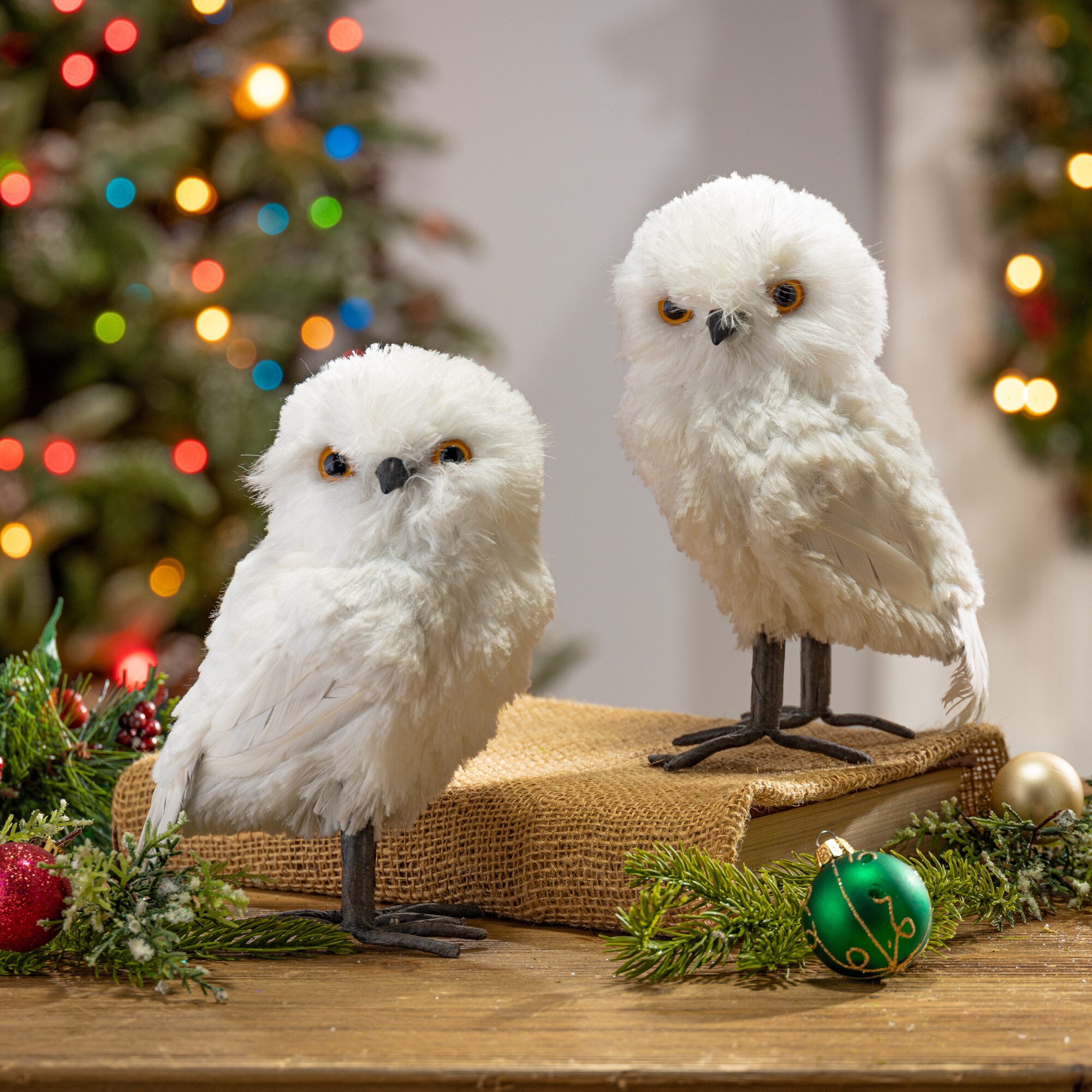 Oliver the Snowy Owl - Felt Christmas Ornament - Little World of