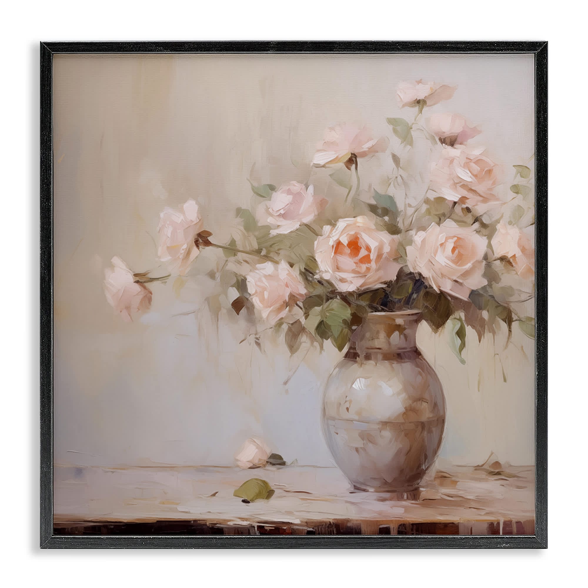 Stupell Industries BT-630-FR-17X17 Romantic Rose Bouquet Black Framed Giclee Art By Arlington Prints 17 x 17
