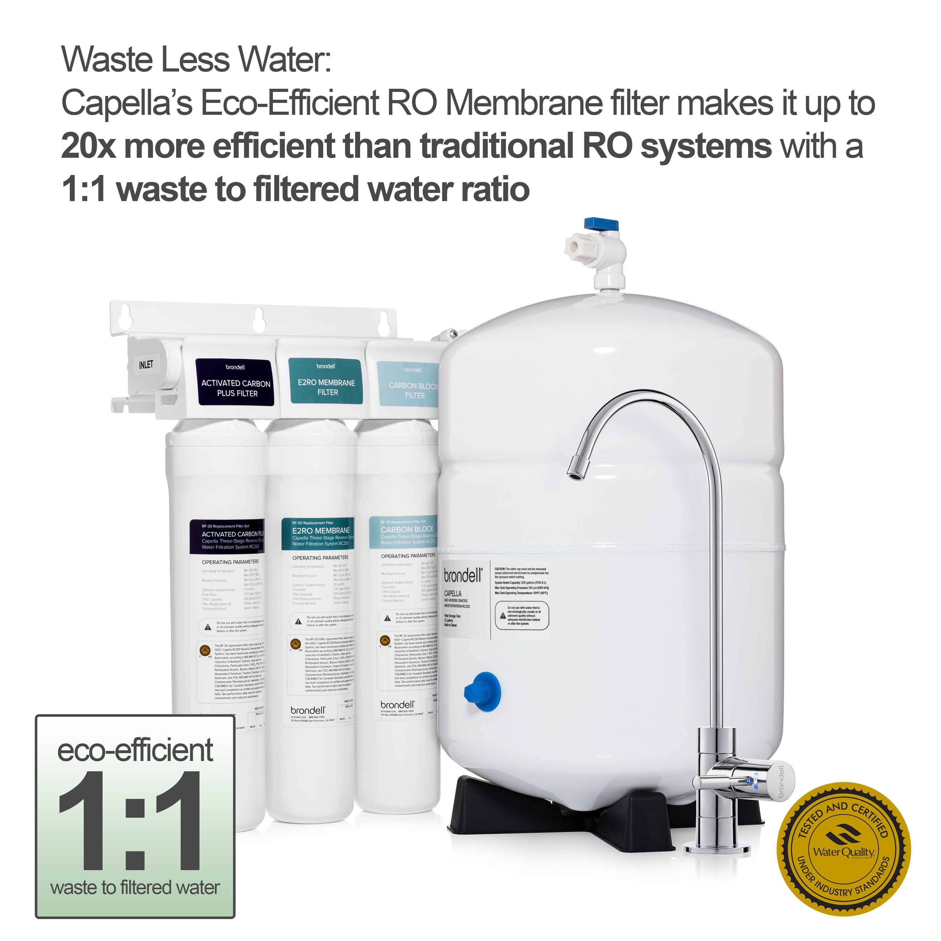 Brondell Capella Reverse Osmosis Water Filtration System